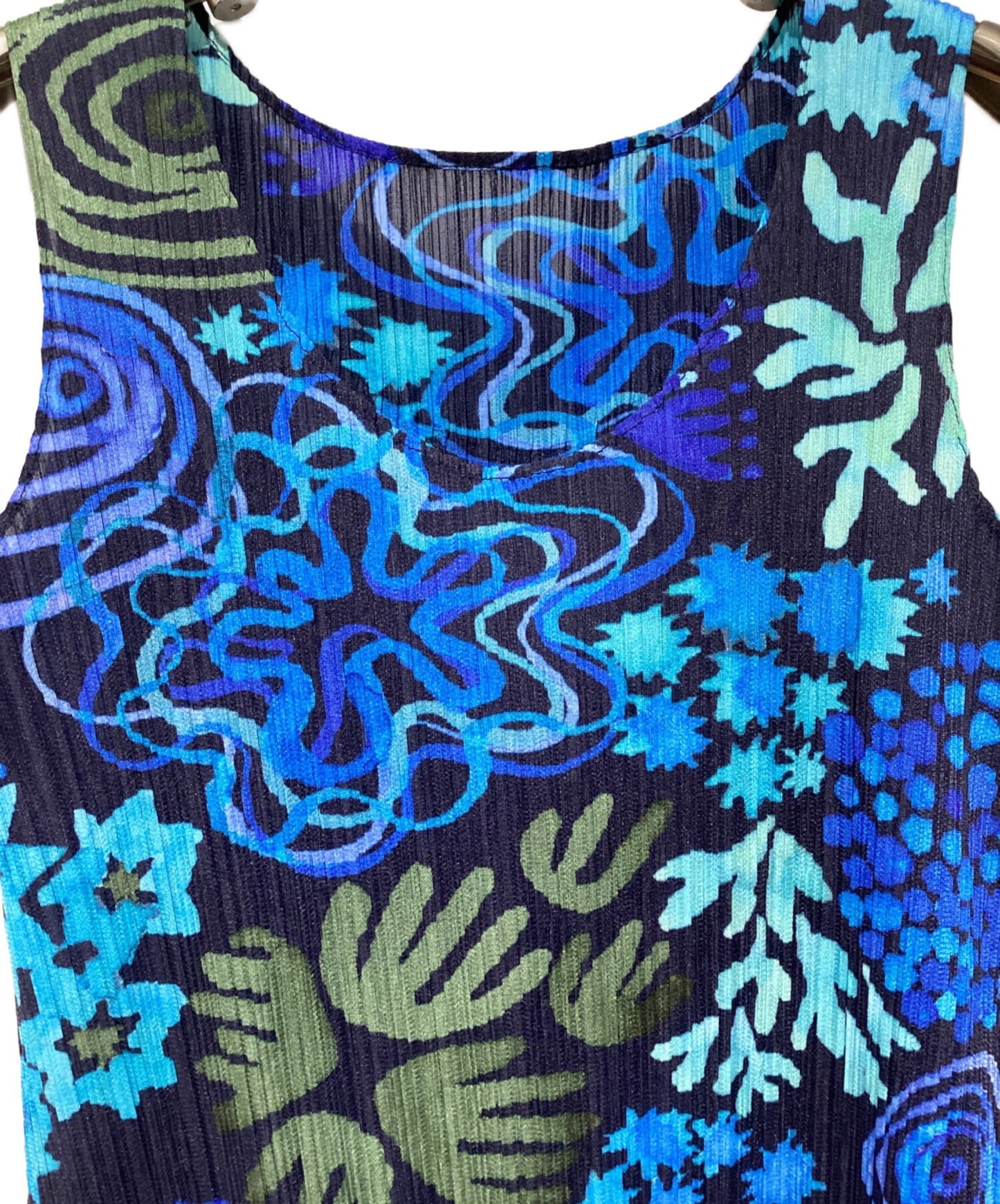 [Pre-owned] PLEATS PLEASE Sleeveless dress with all-over pattern PP23-JH521