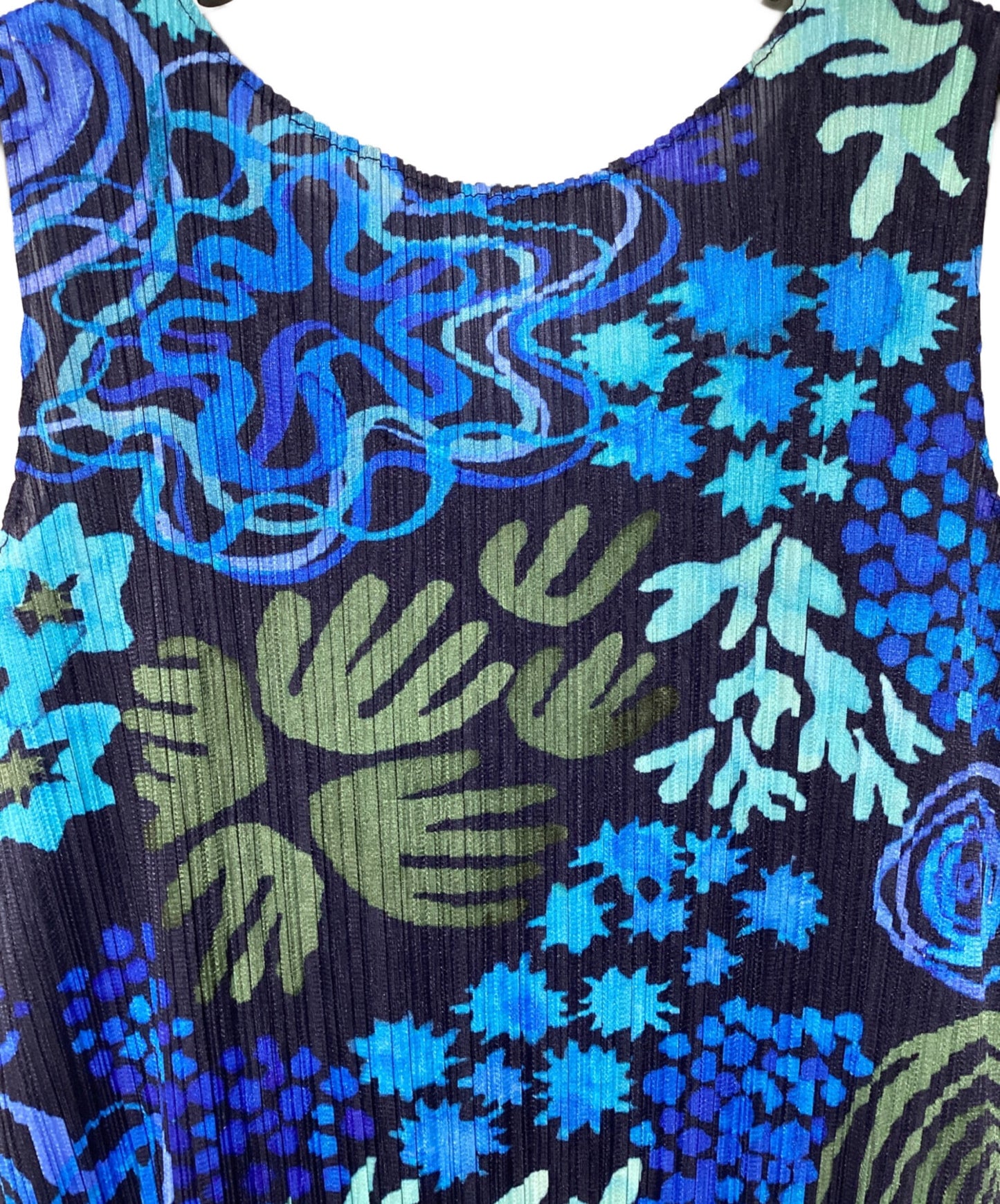 [Pre-owned] PLEATS PLEASE Sleeveless dress with all-over pattern PP23-JH521