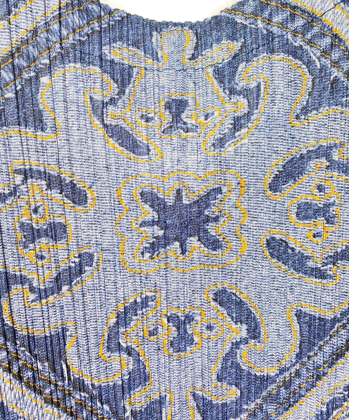 [Pre-owned] PLEATS PLEASE Short-sleeved dress with all-over pattern PP91-JH563