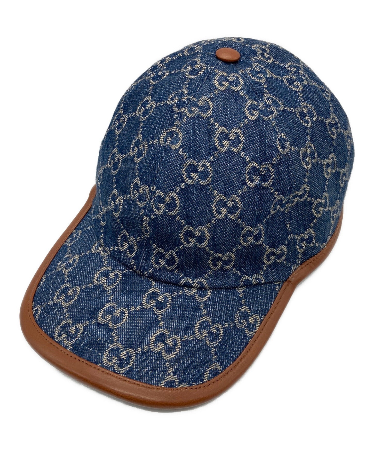[Pre-owned] GUCCI Denim Baseball Cap 656206