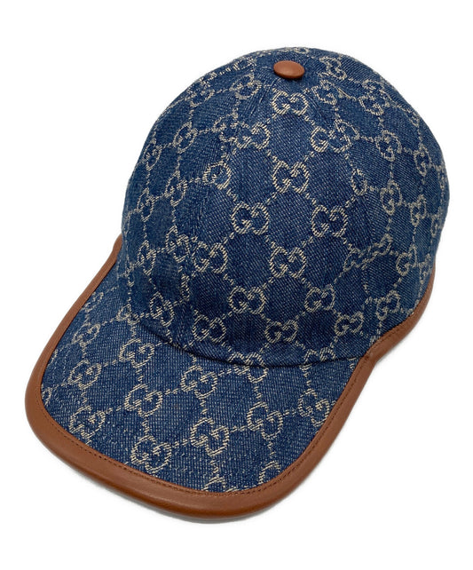 [Pre-owned] GUCCI Denim Baseball Cap 656206