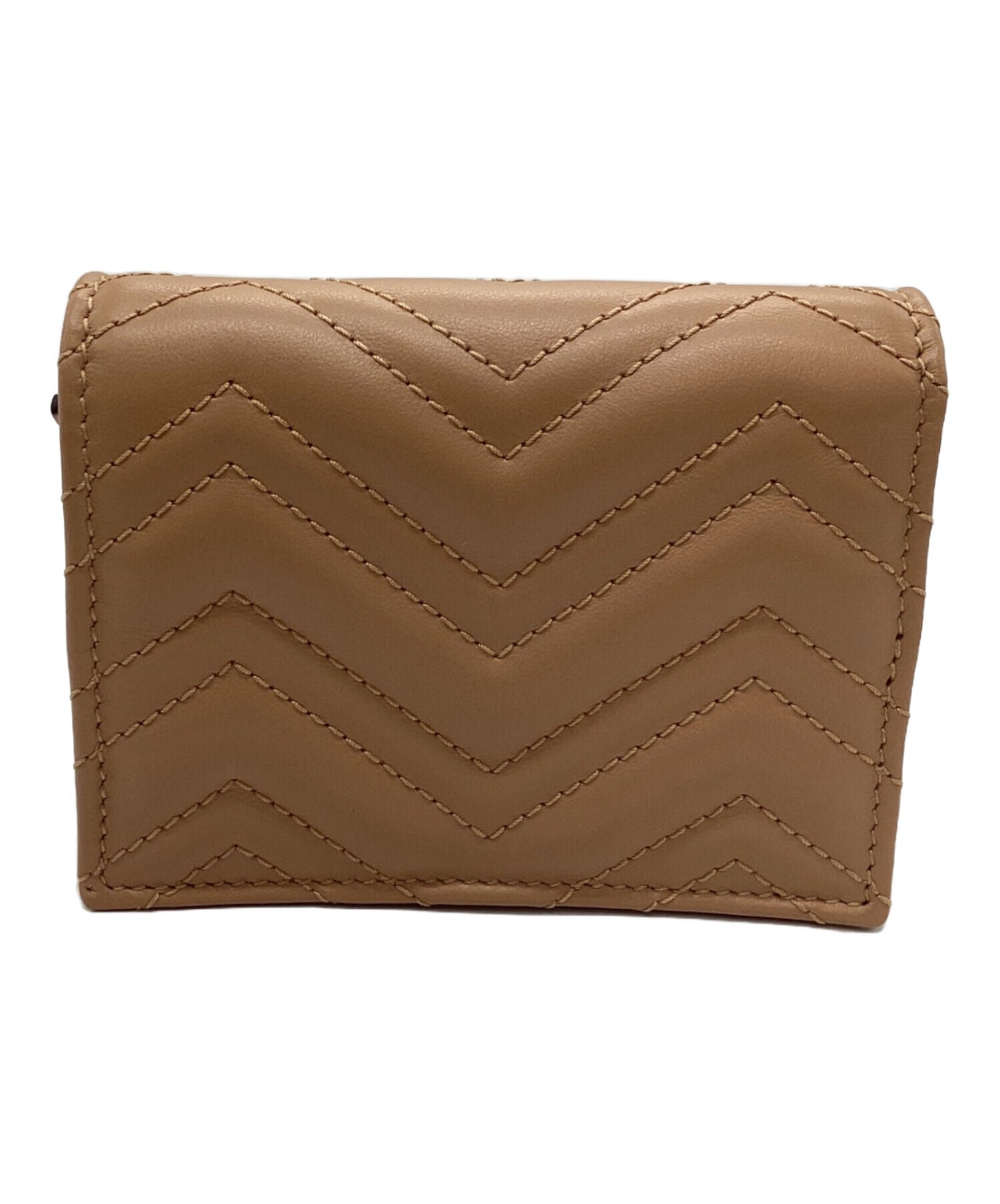 [Pre-owned] GUCCI Double G quilted card case wallet 466492