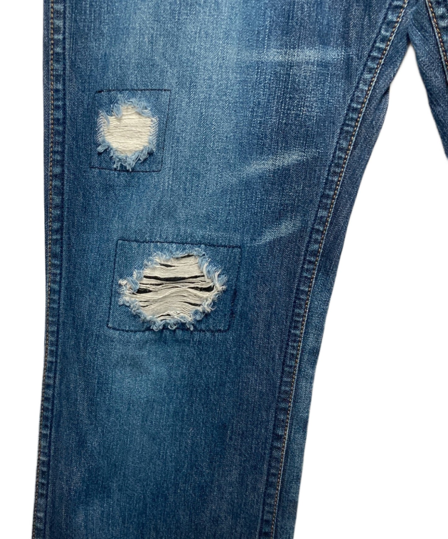 [Pre-owned] NUMBER (N)INE Damaged denim pants