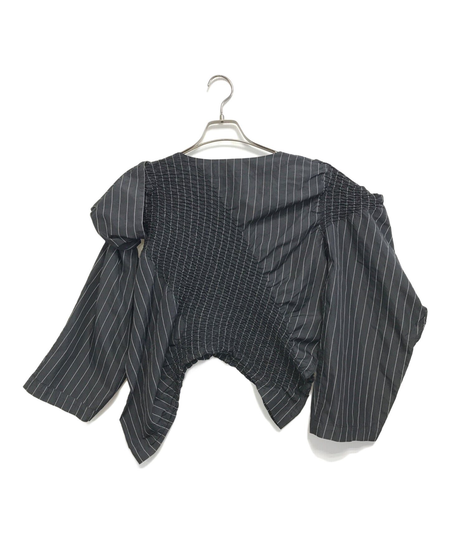 [Pre-owned] ISSEY MIYAKE Pleated striped blouse IM38FJ050