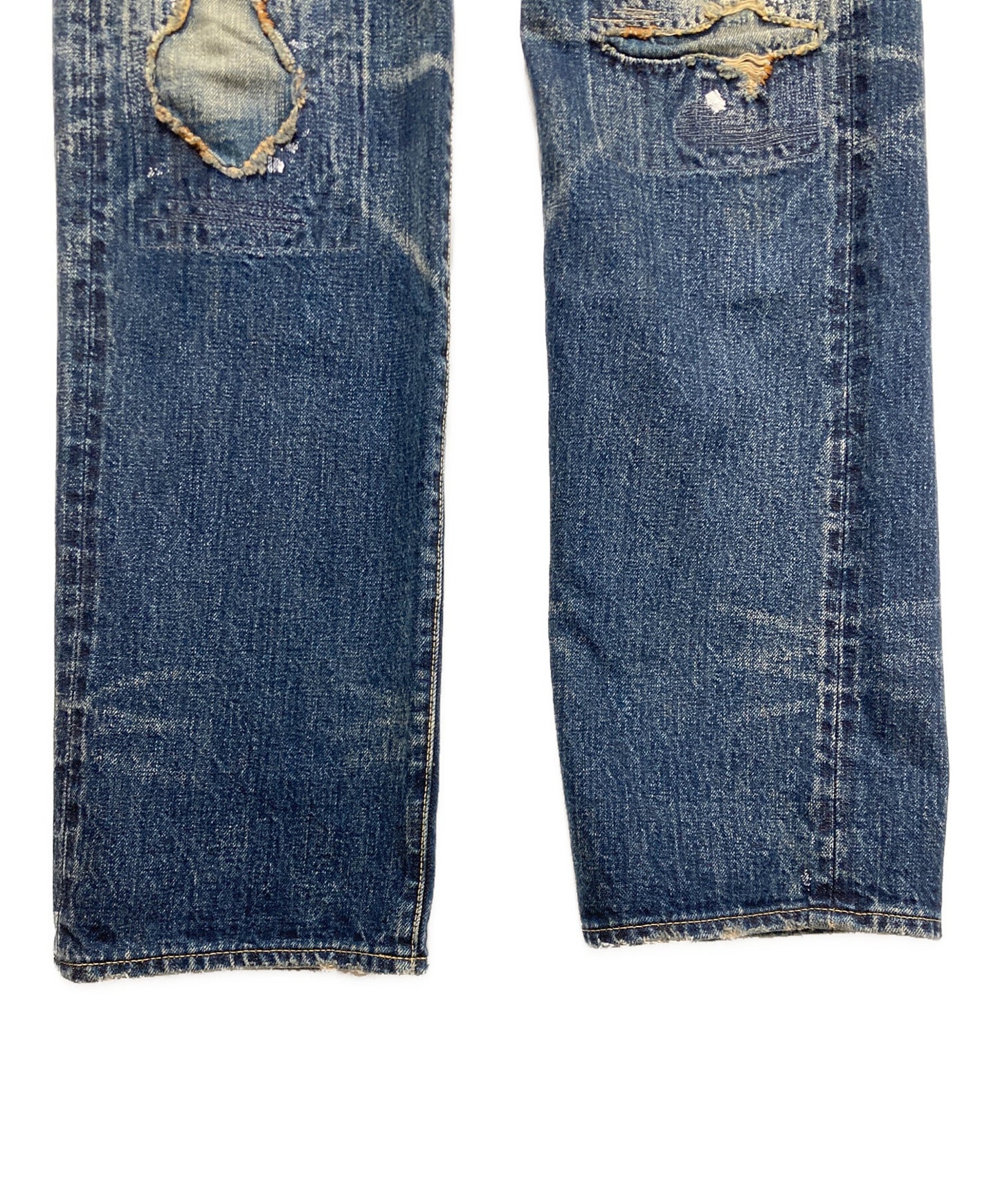 [Pre-owned] KAPITAL Ragged patchwork denim pants