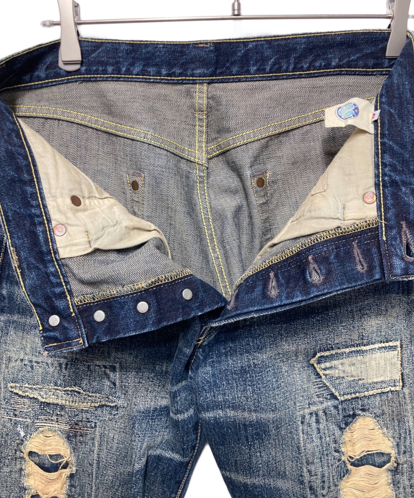 [Pre-owned] KAPITAL Ragged patchwork denim pants