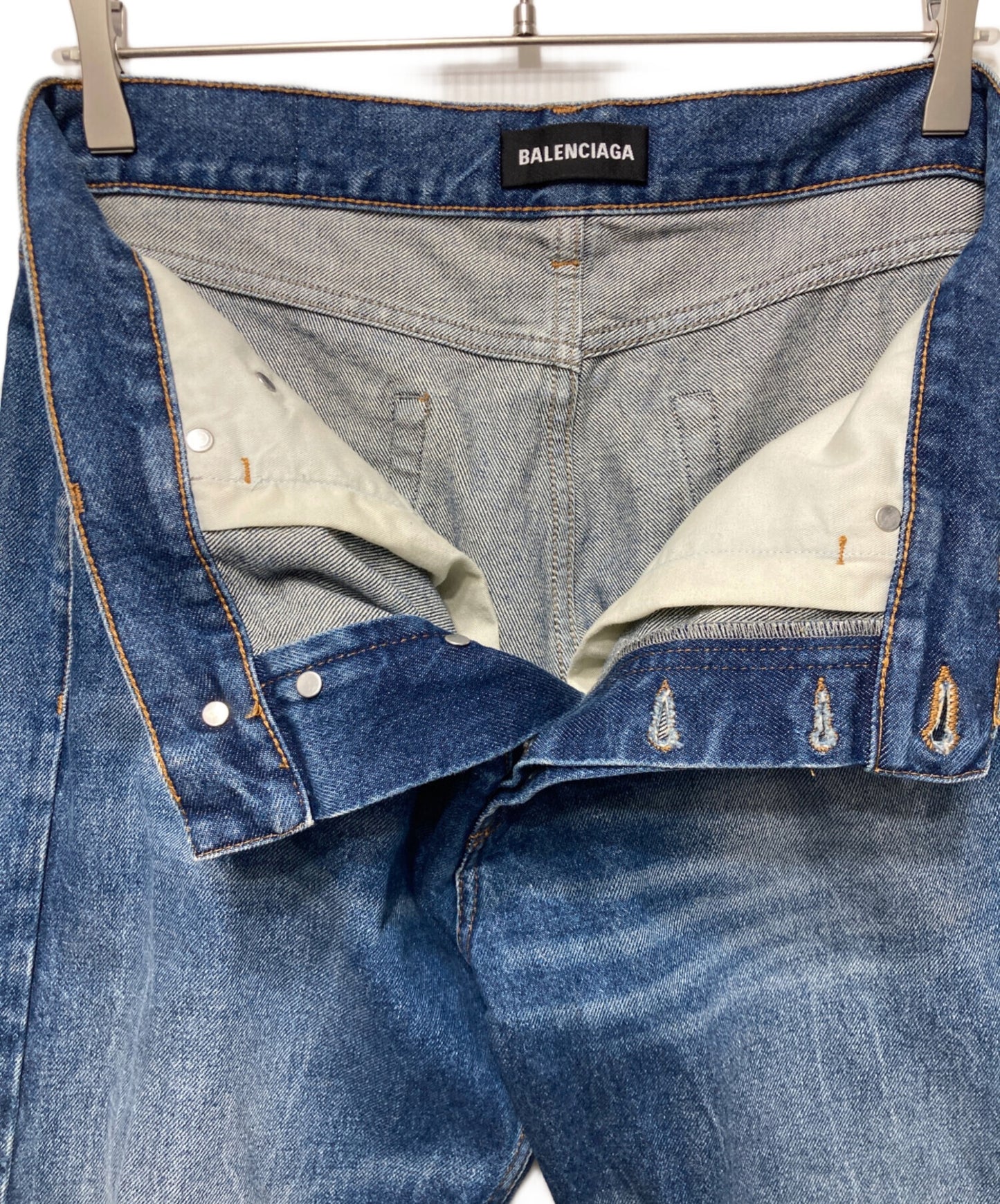 [Pre-owned] BALENCIAGA cropped jeans 594609 TCW03