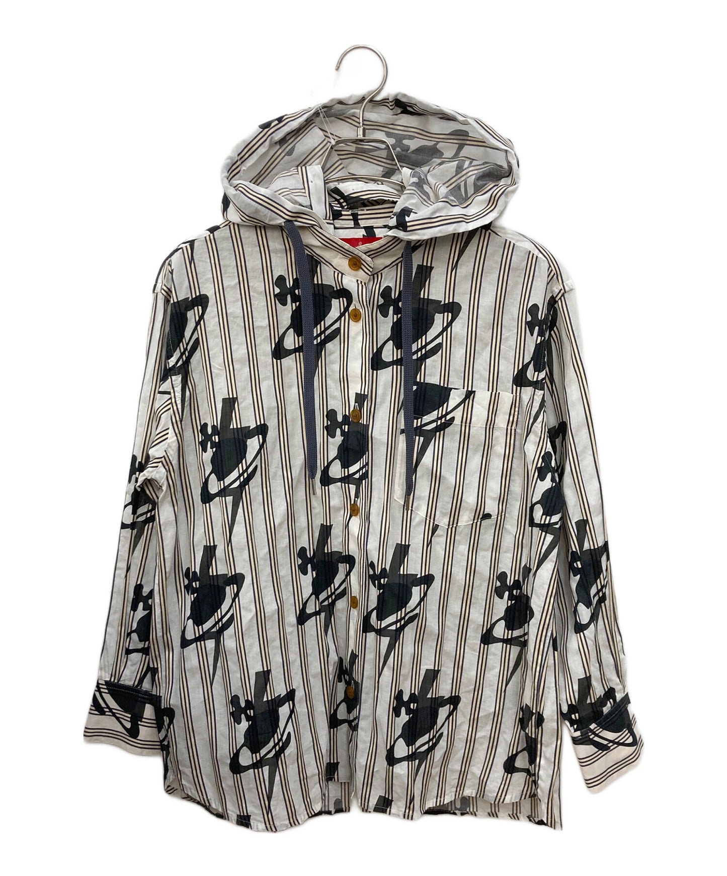 [Pre-owned] Vivienne Westwood RED LABEL ORB & BOLTS STRIPE Circle Shirt 16-12-831008