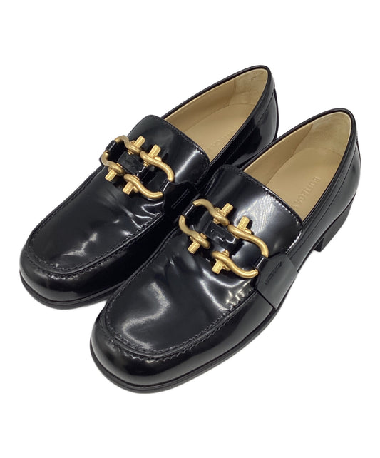 [Pre-owned] BOTTEGA VENETA MONSIEUR SHINY LEATHER LOAFERS 708902