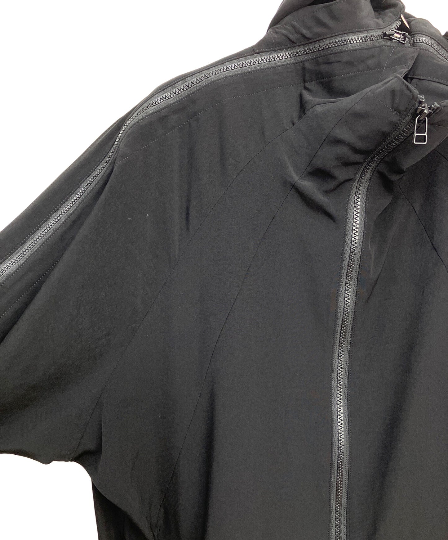 [Pre-owned] Y's TRIACETATE POLYESTER CREPE de CHINE ZIP UP RAGLAN BLOUSON YH-Y83-500