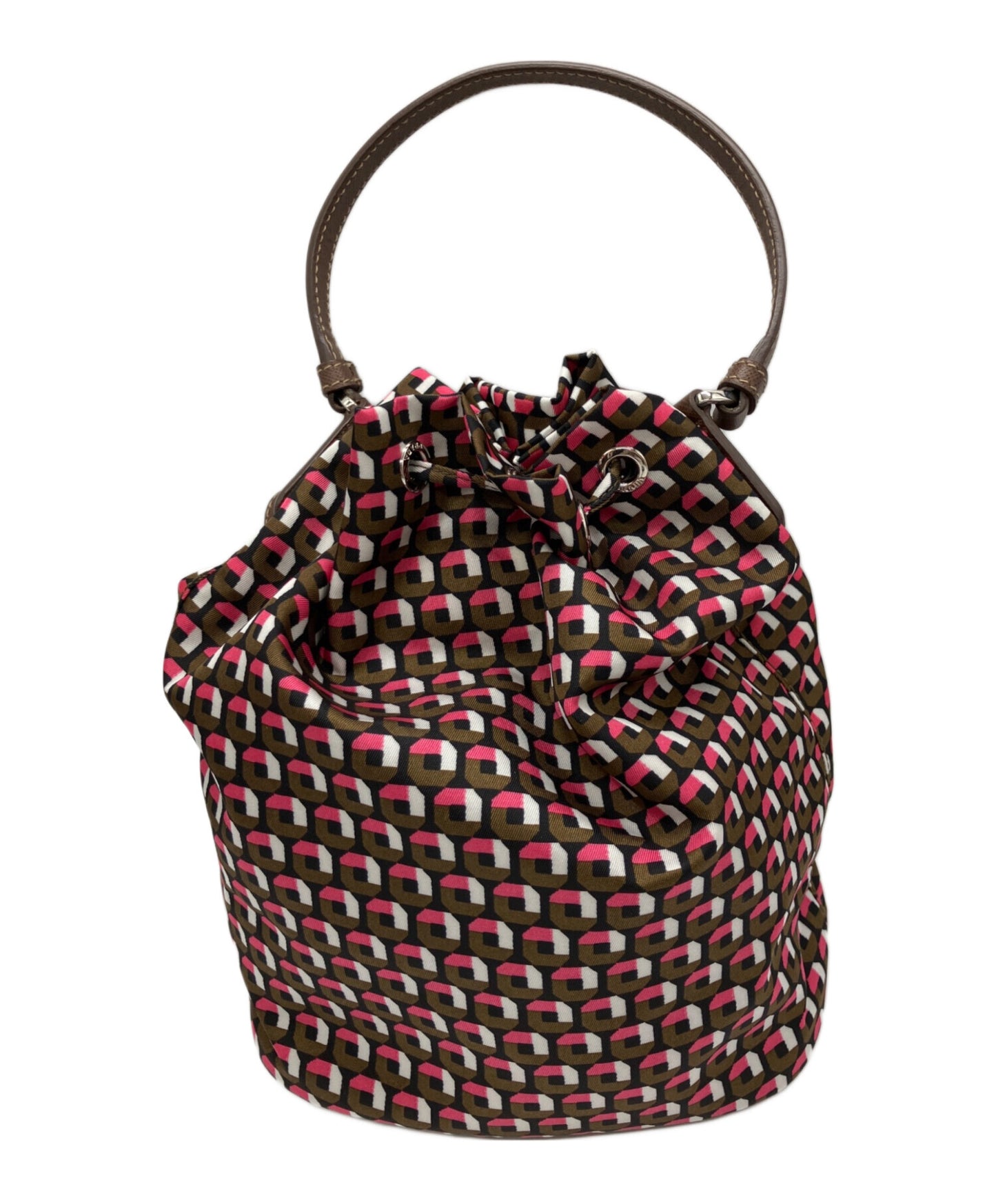 [Pre-owned] PRADA Geometric Pattern Bucket Bag 1N1864
