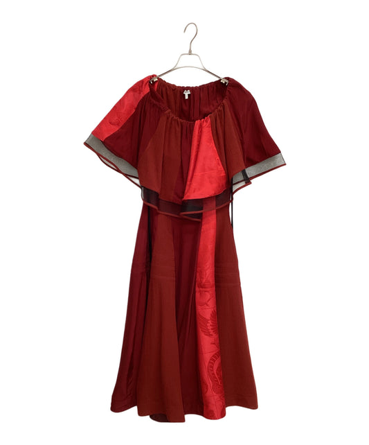 [Pre-owned] LOEWE Ruffle Cape Collar Dress