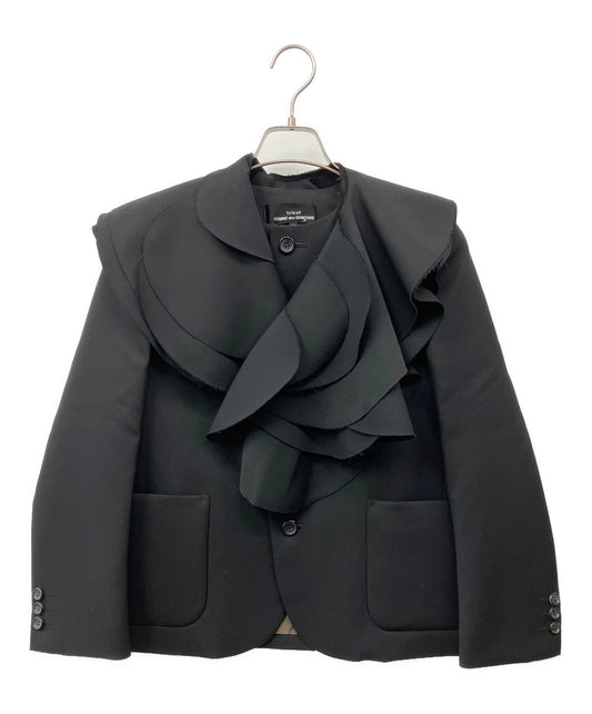 [Pre-owned] tricot COMME des GARCONS Ruffle Collar Wool Gabardine Jacket TE-J001/AD2019
