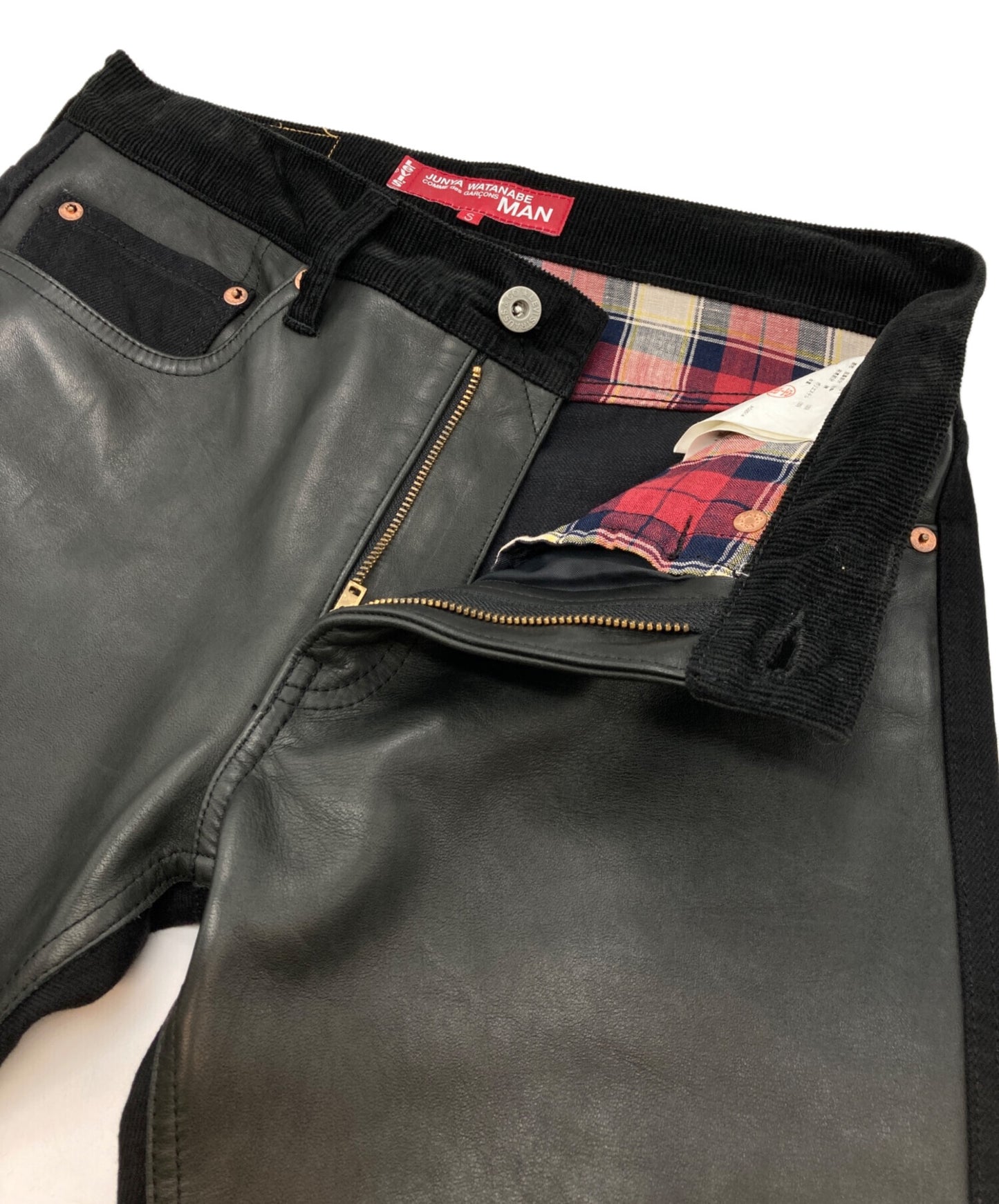 [Pre-owned] eYe COMME des GARCONS JUNYAWATANABE MAN horseleather pants WO-P901/AD2014