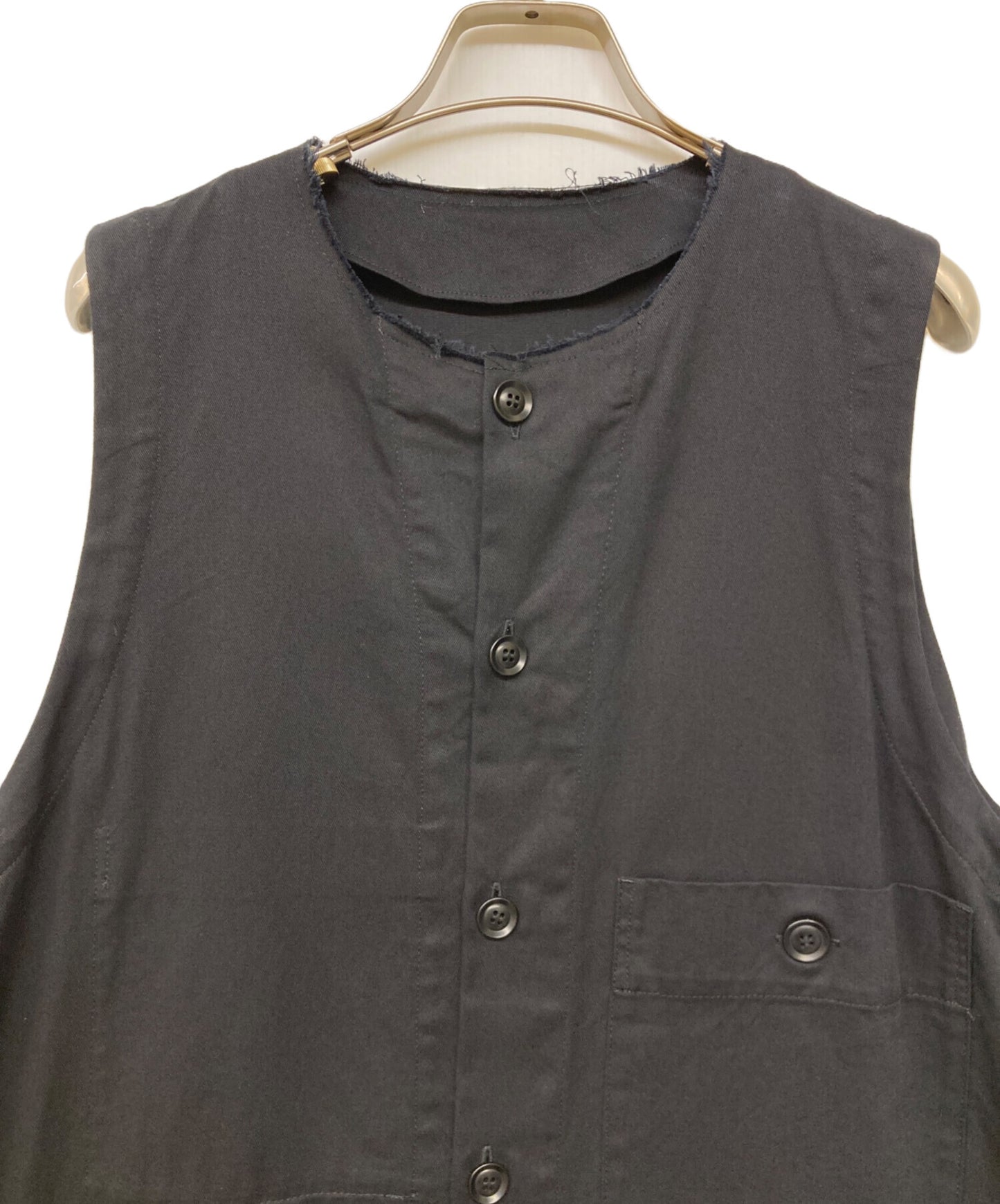 [Pre-owned] Y's Sleeveless dress / YOHJI YAMAMOTO / Yohji Yamamoto / long length / oversized / front pockets / slit / sleeveless / mode / designer / domestique / monotone / MADE I JAPAN / made in Japan / spring / summer YZ-D85-002