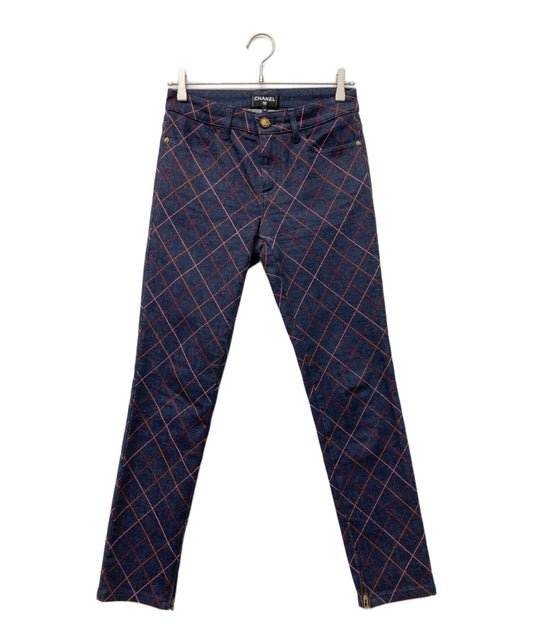 [Pre-owned] CHANEL Stitch Design Denim Pants / Denim Pants P56769V43106