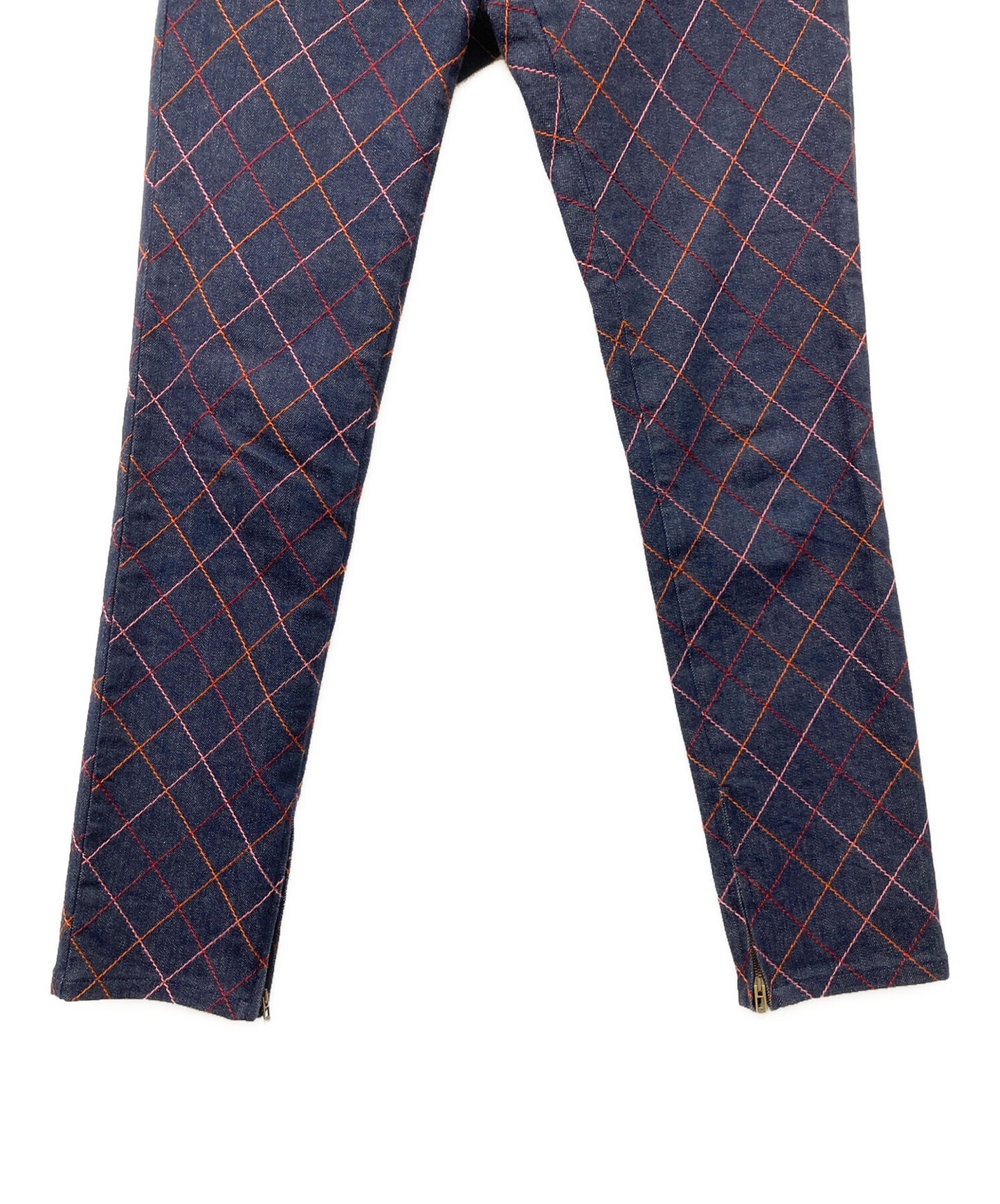 [Pre-owned] CHANEL Stitch Design Denim Pants / Denim Pants P56769V43106