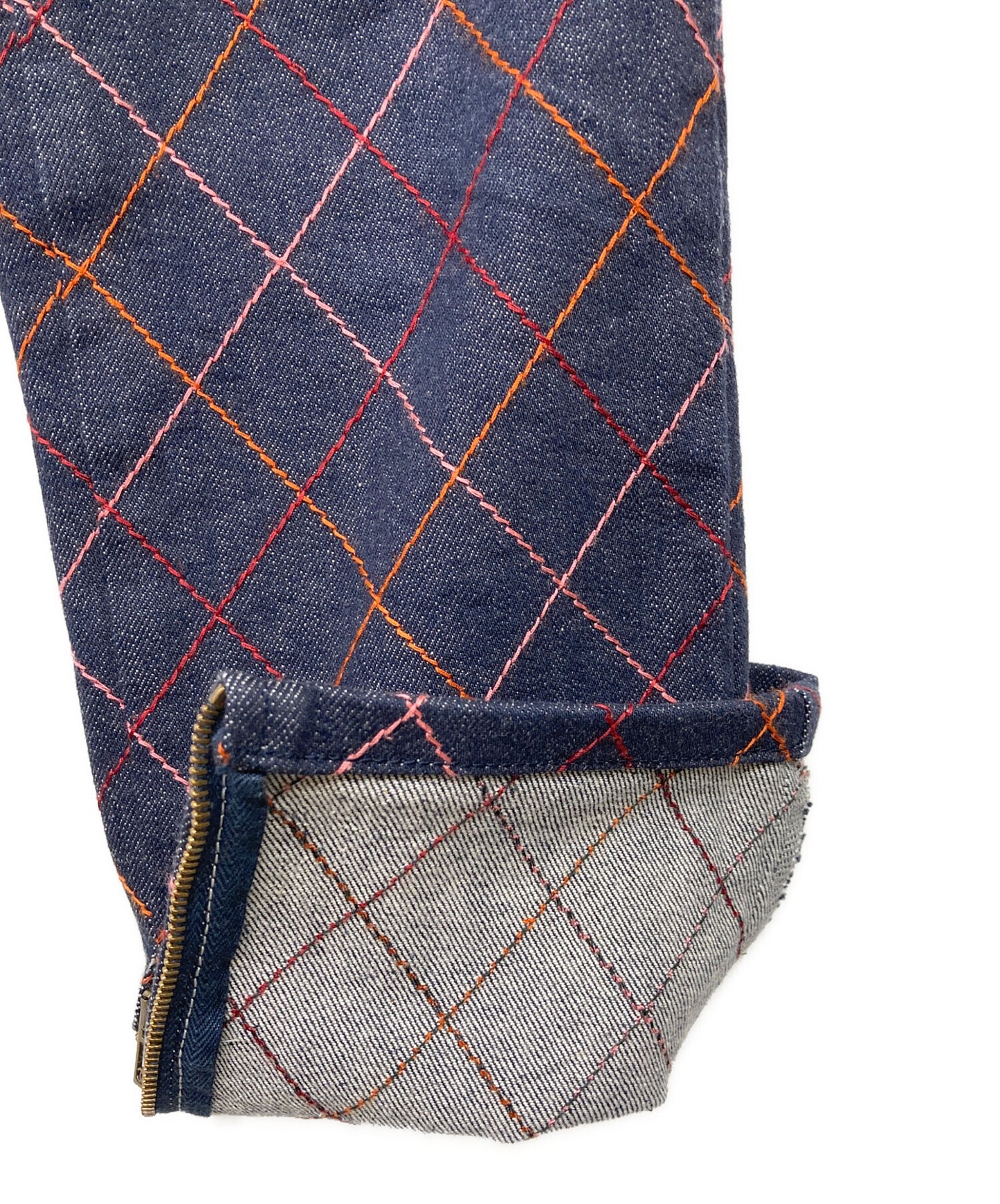 [Pre-owned] CHANEL Stitch Design Denim Pants / Denim Pants P56769V43106