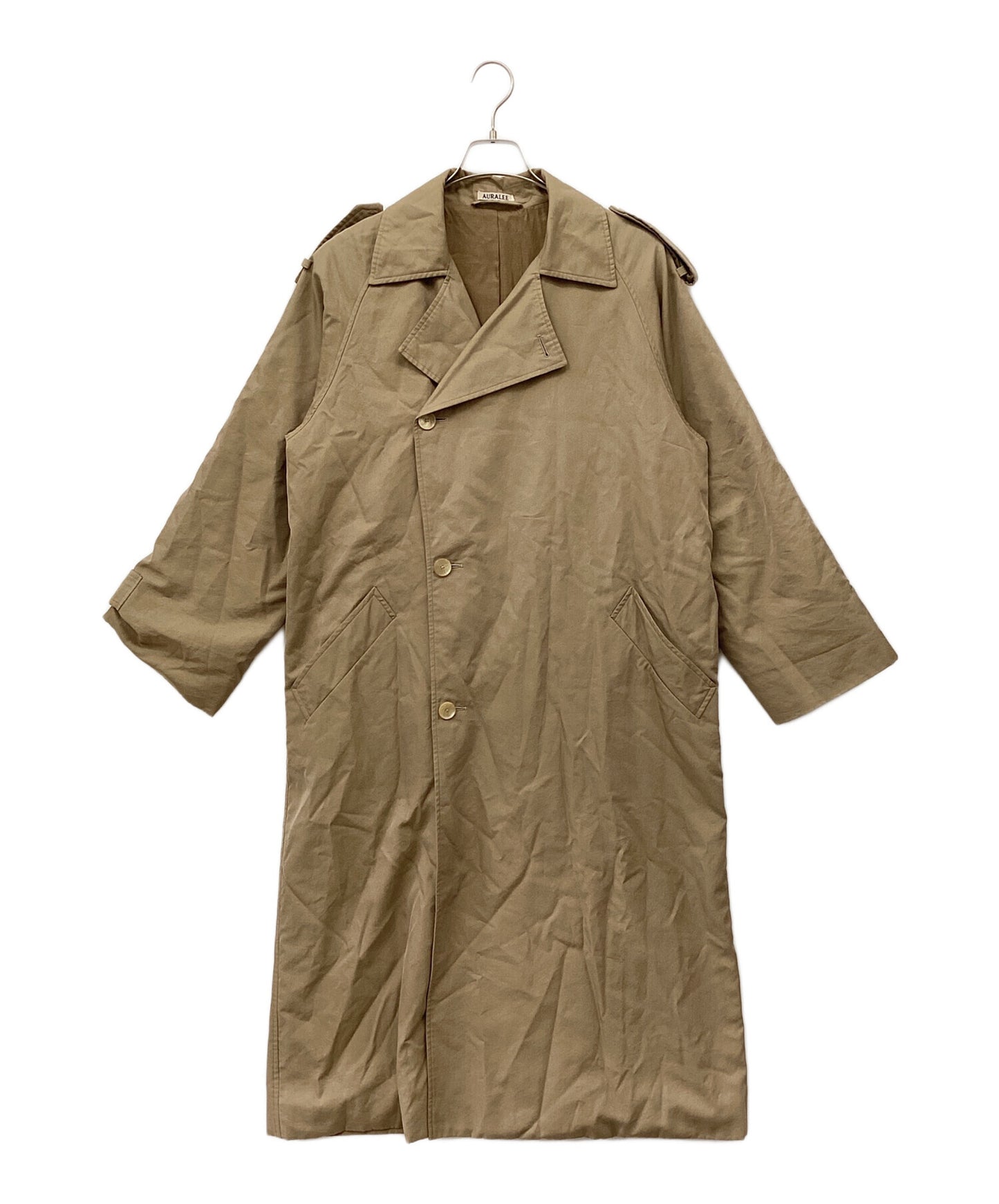 [Pre-owned] AURALEE WASHED FINX CUPRO TWILL LONG COAT A20AC02FC