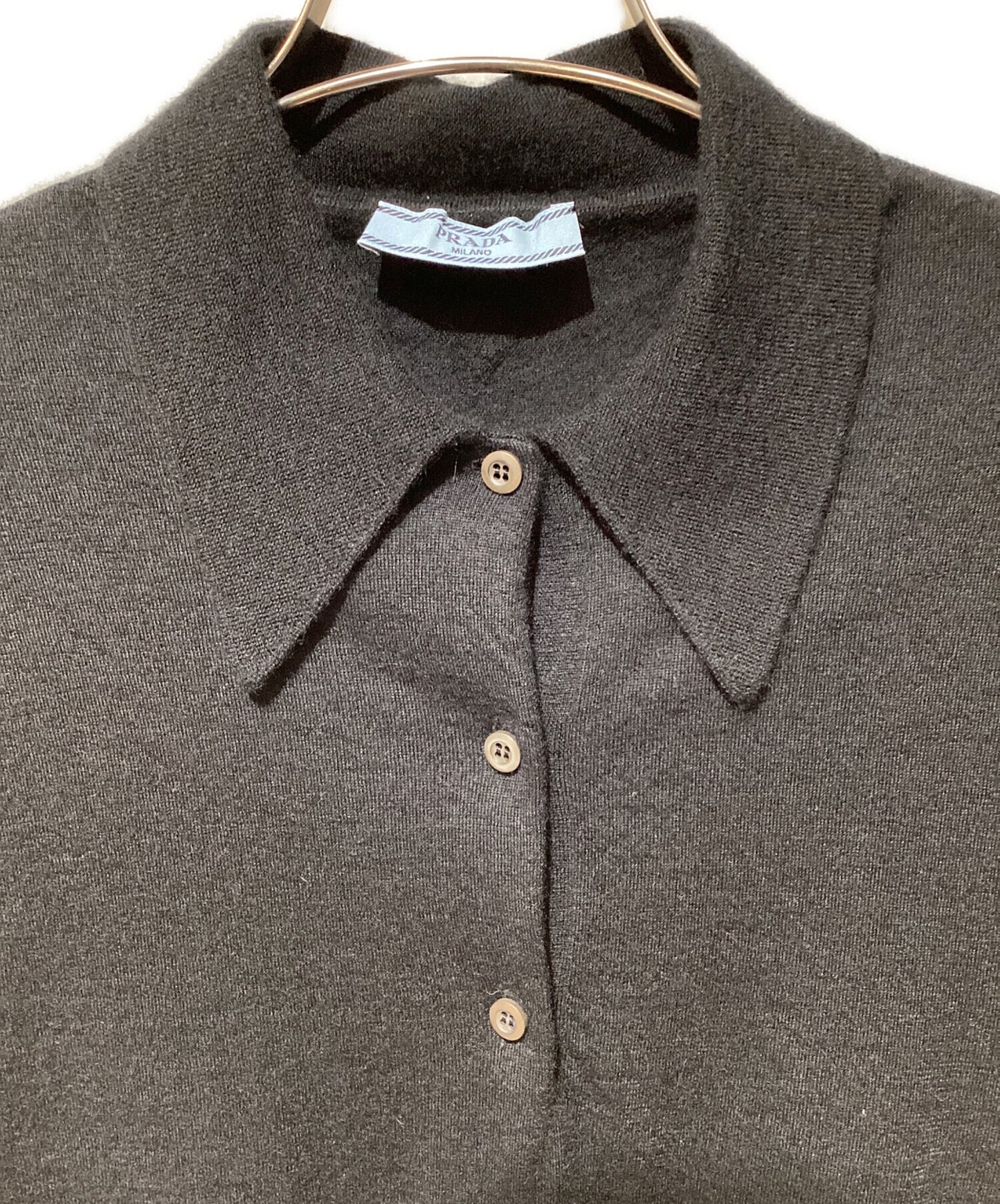 [Pre-owned] PRADA Cashmere knit polo shirt P24F2E