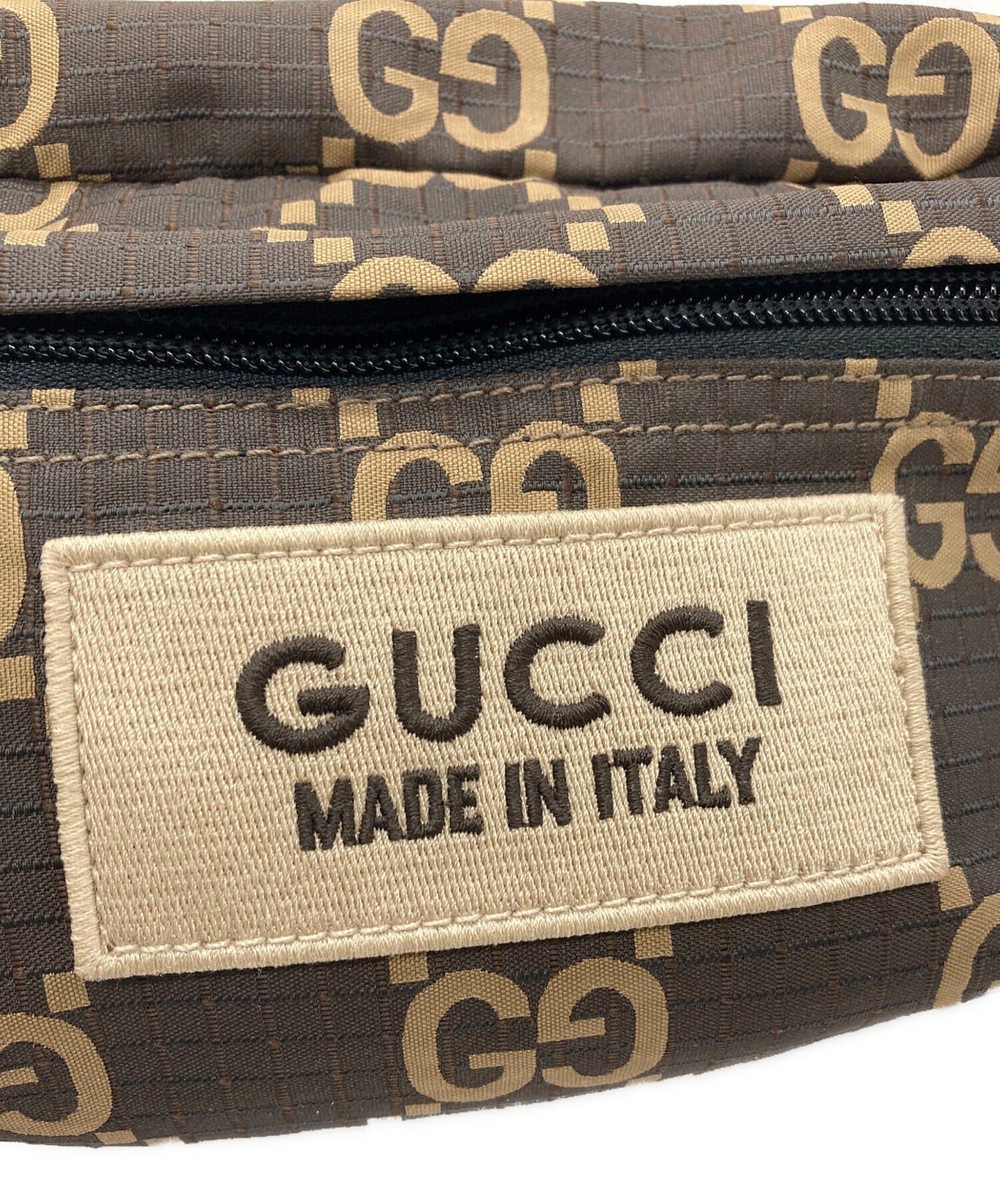 [Pre-owned] GUCCI GG Recycled Polyester Large Belt Bag 767934