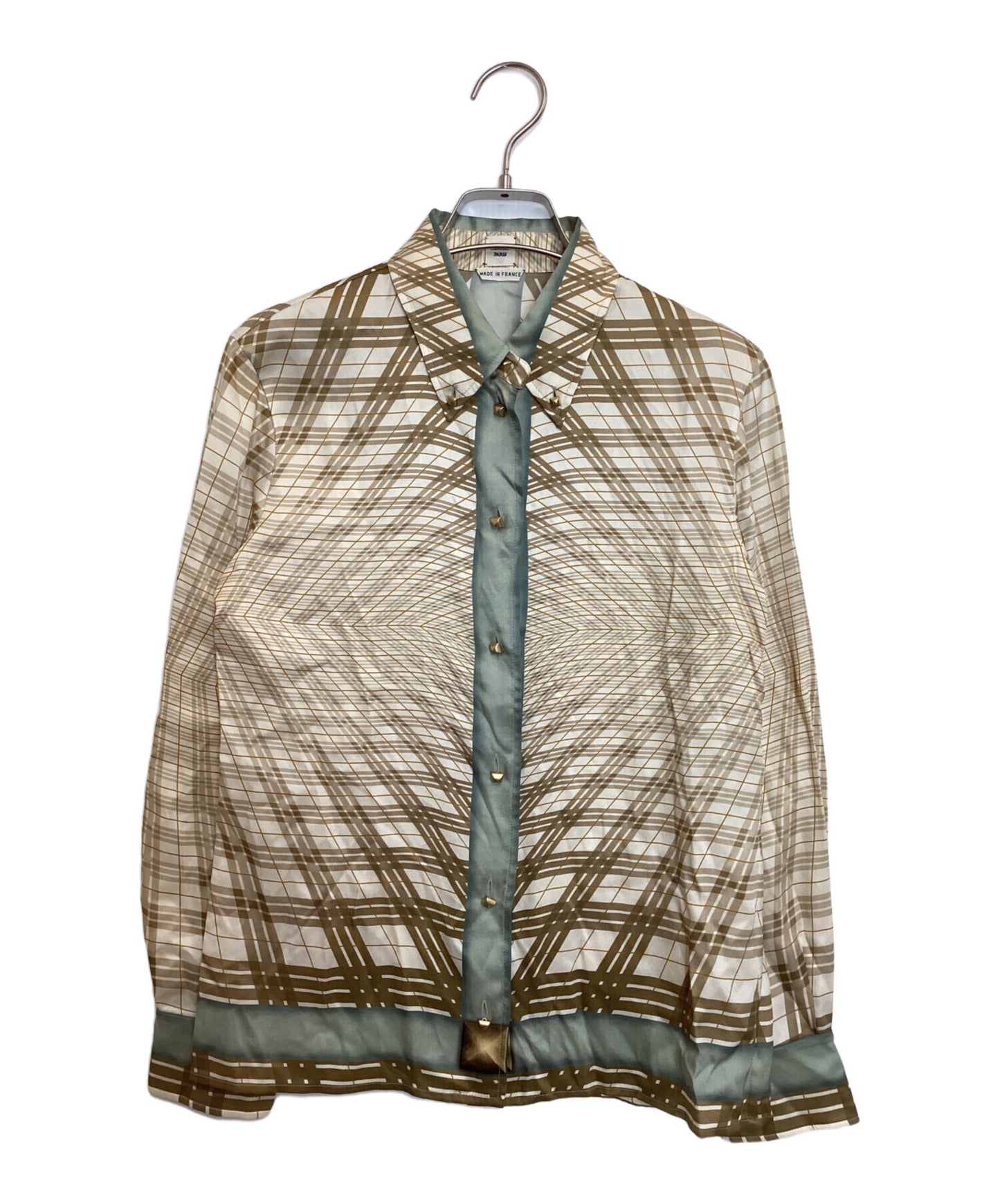 [Pre-owned] HERMES Medor Button Silk Shirt