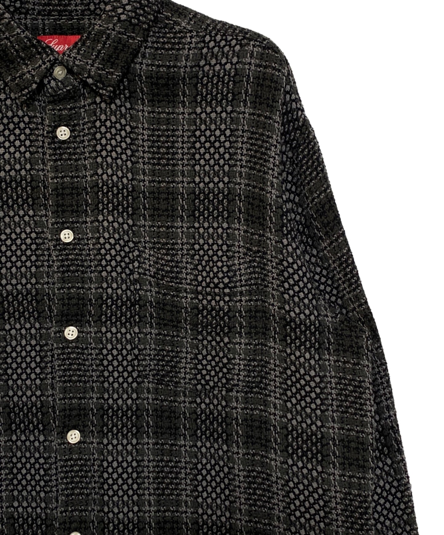 [Pre-owned] SUPREME Basket Weave Plaid Shirt