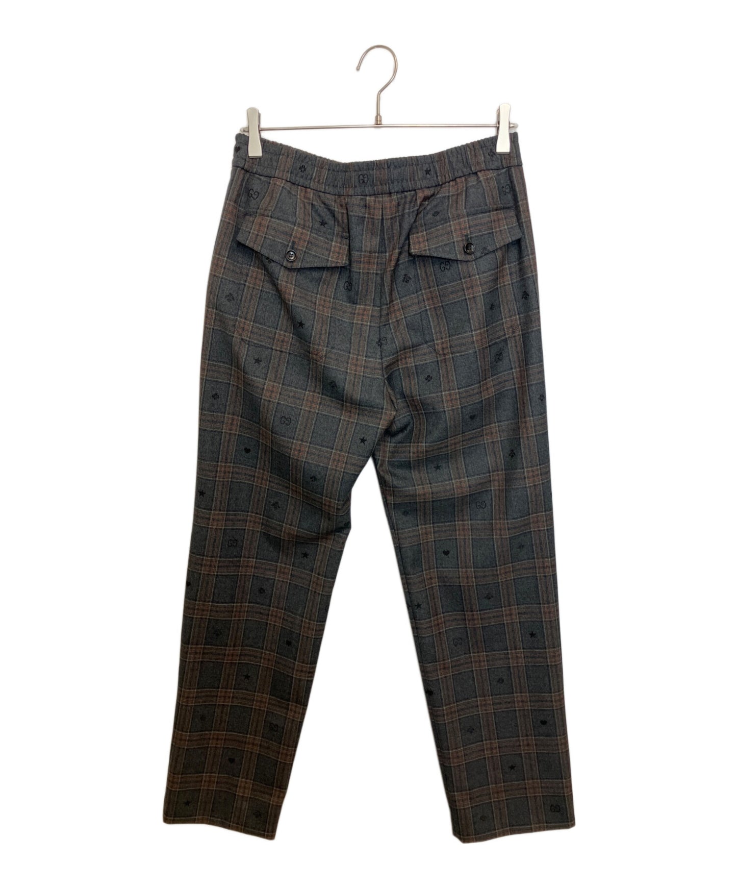 [Pre-owned] GUCCI Symbols Check Wool Pants 598637 ZAC6Q