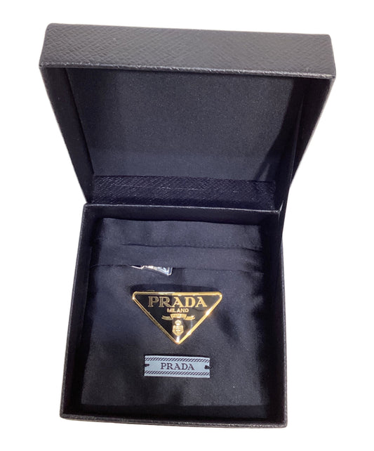 [Pre-owned] PRADA Barrette / Triangle Logo Hair Clip / Hair Clip 1IF050