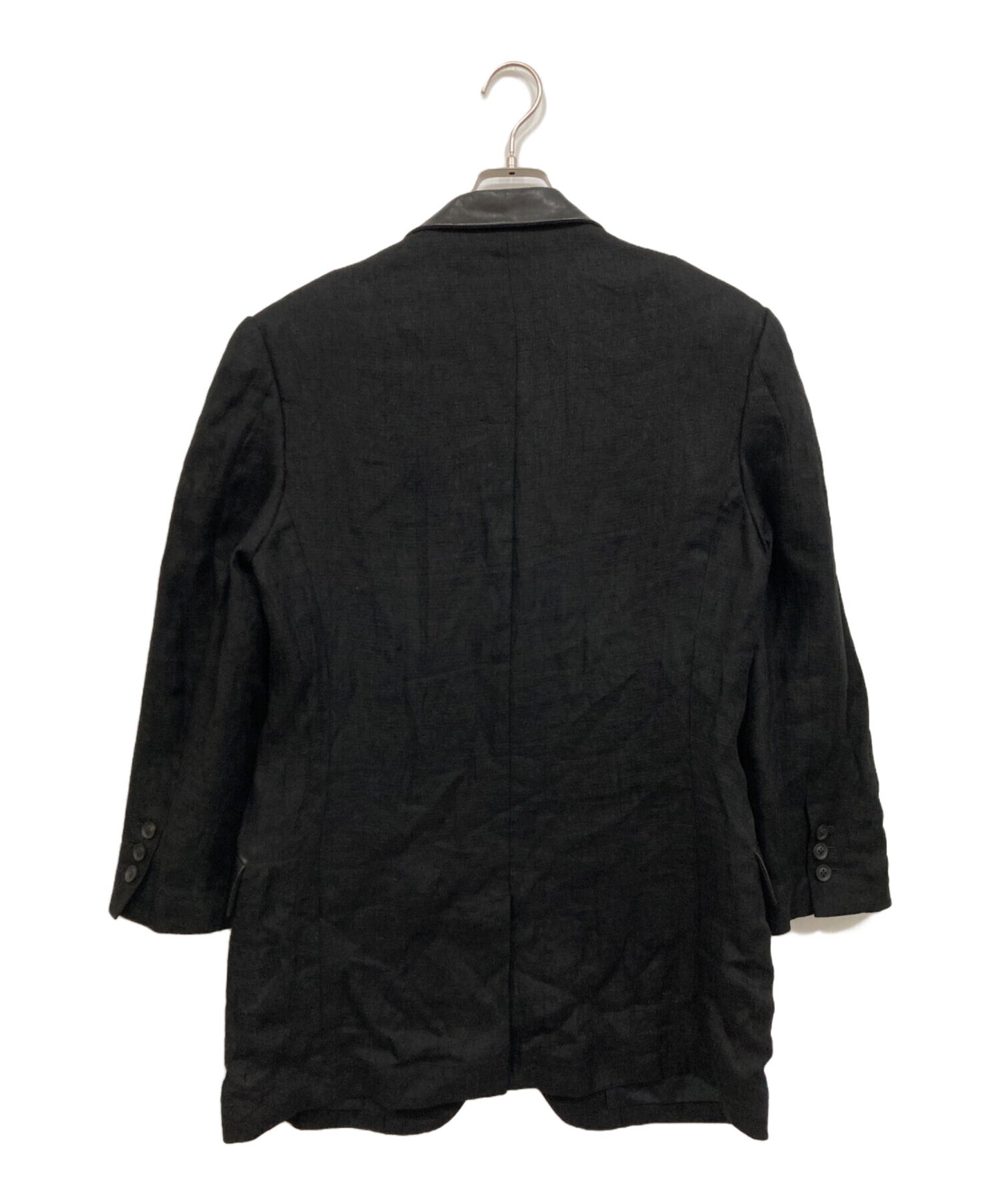 [Pre-owned] Yohji Yamamoto pour homme Tab-fastening peaked leather JKT HZ-J19-804