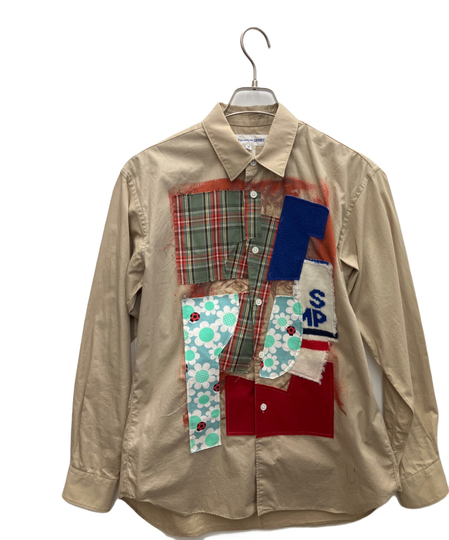 Pre-owned] COMME des GARCONS SHIRT patchwork shirt S22032
