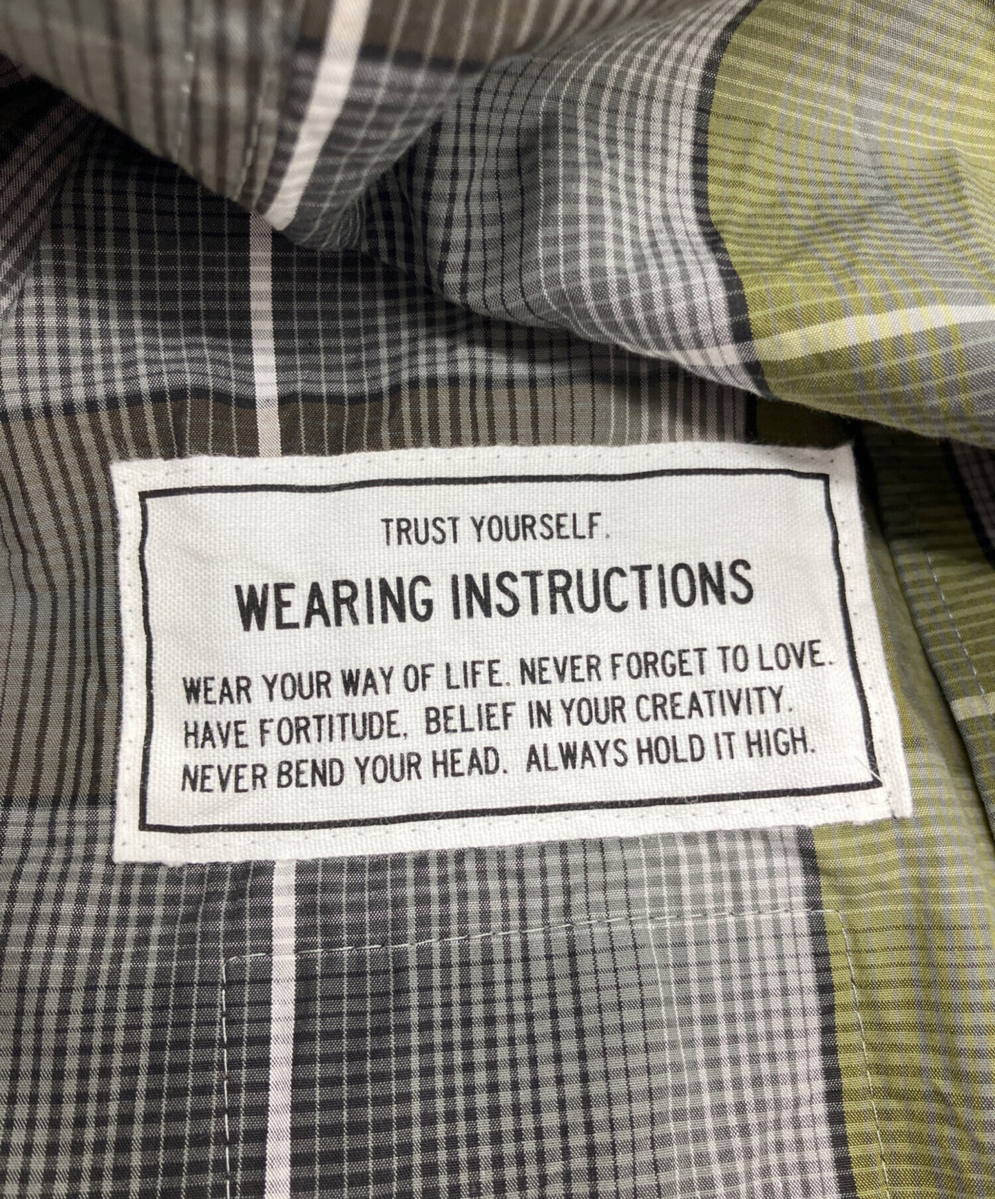 [Pre-owned] Maison MIHARA YASUHIRO Scarf Detail Check Shirt A08SH071