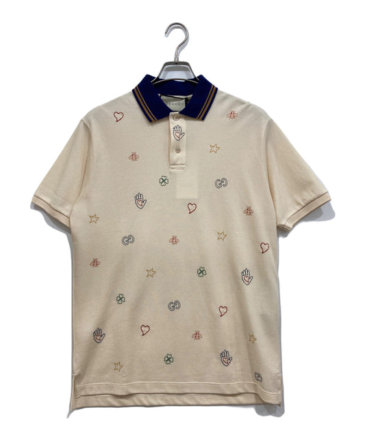[Pre-owned] GUCCI Embroidery short sleeve polo shirt 625320