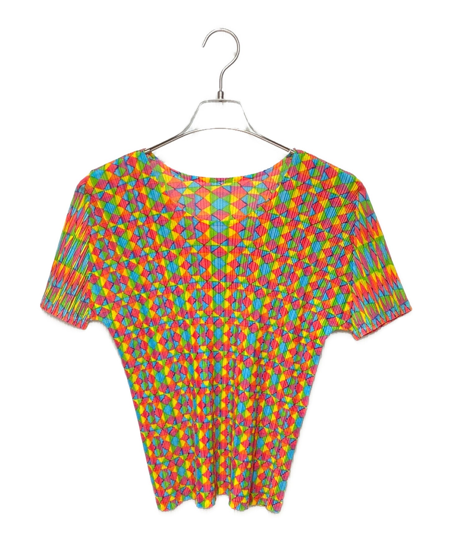 [Pre-owned] PLEATS PLEASE Geometric pattern pleated cut and sewn PP23-FK382