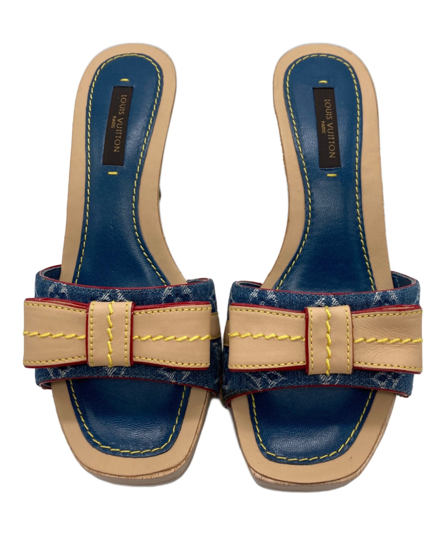 [Pre-owned] LOUIS VUITTON Monogram Denim Mules