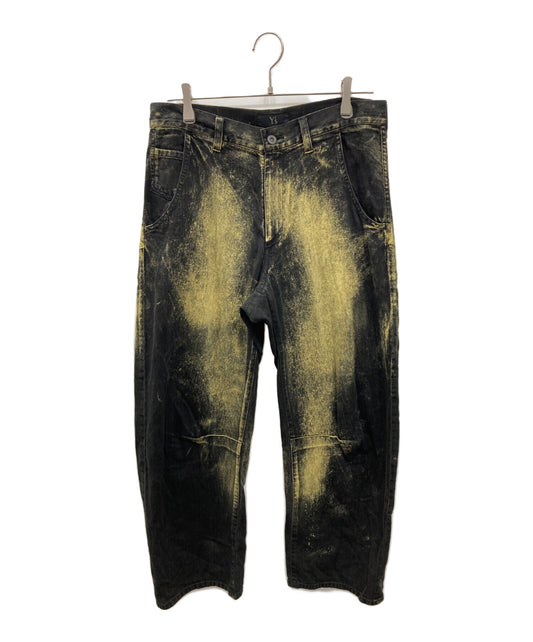 [Pre-owned] Y's WIDE LEG GUSSETED DENIM PANTS/Wide leg gusseted denim/Wide denim pants YZ-P98-010
