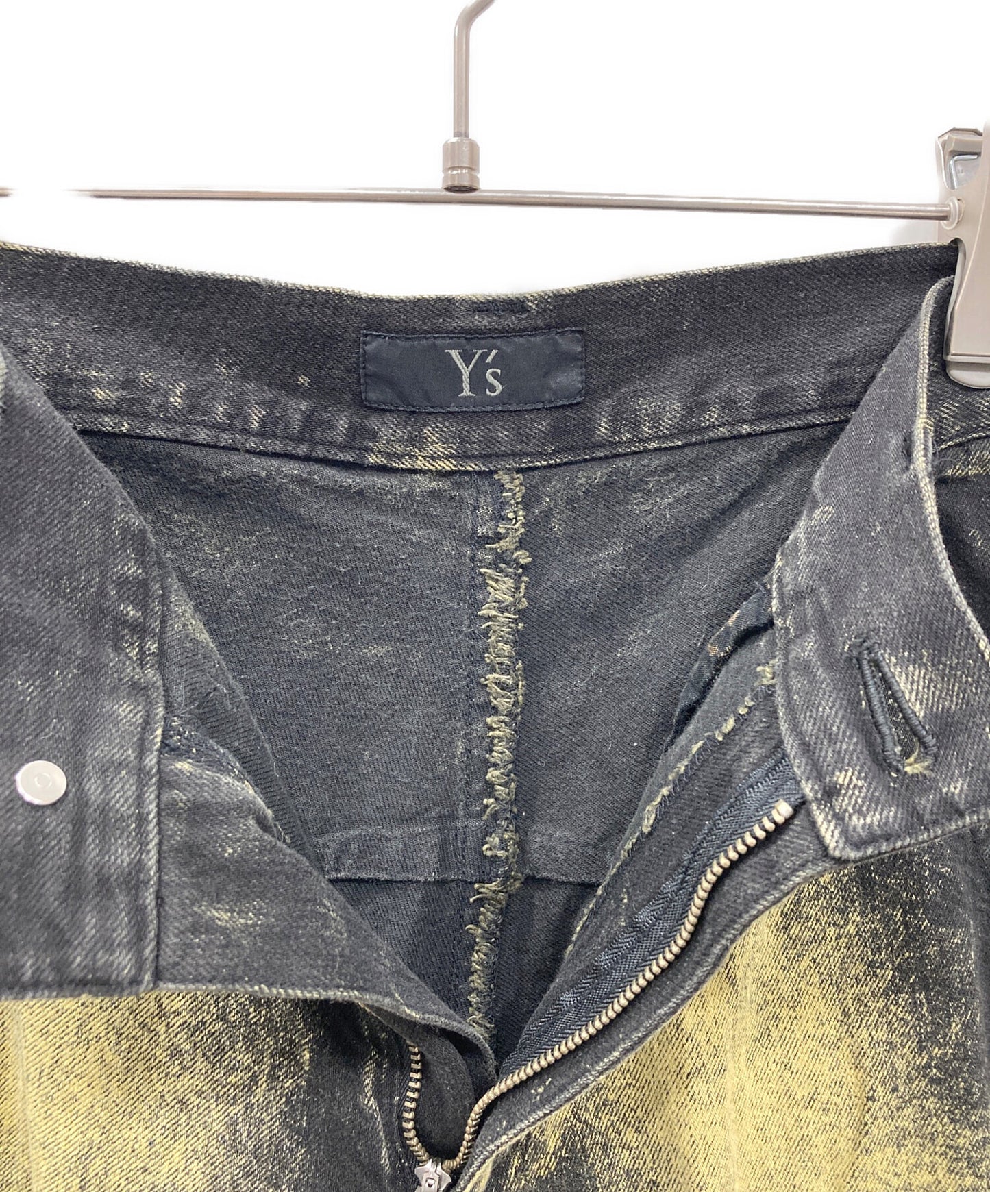 [Pre-owned] Y's WIDE LEG GUSSETED DENIM PANTS/Wide leg gusseted denim/Wide denim pants YZ-P98-010