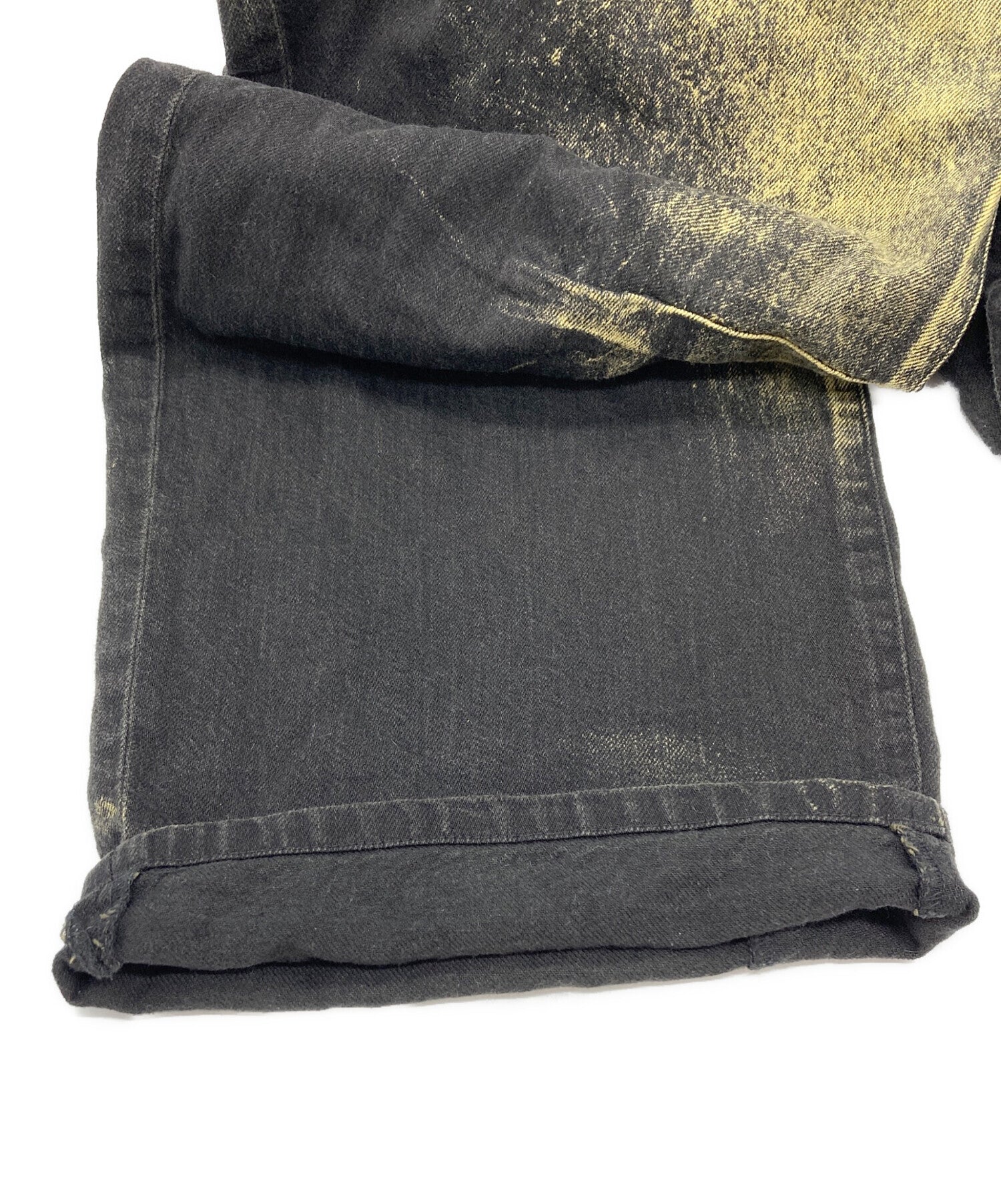 Pre-owned] Y's WIDE LEG GUSSETED DENIM PANTS/Wide leg gusseted
