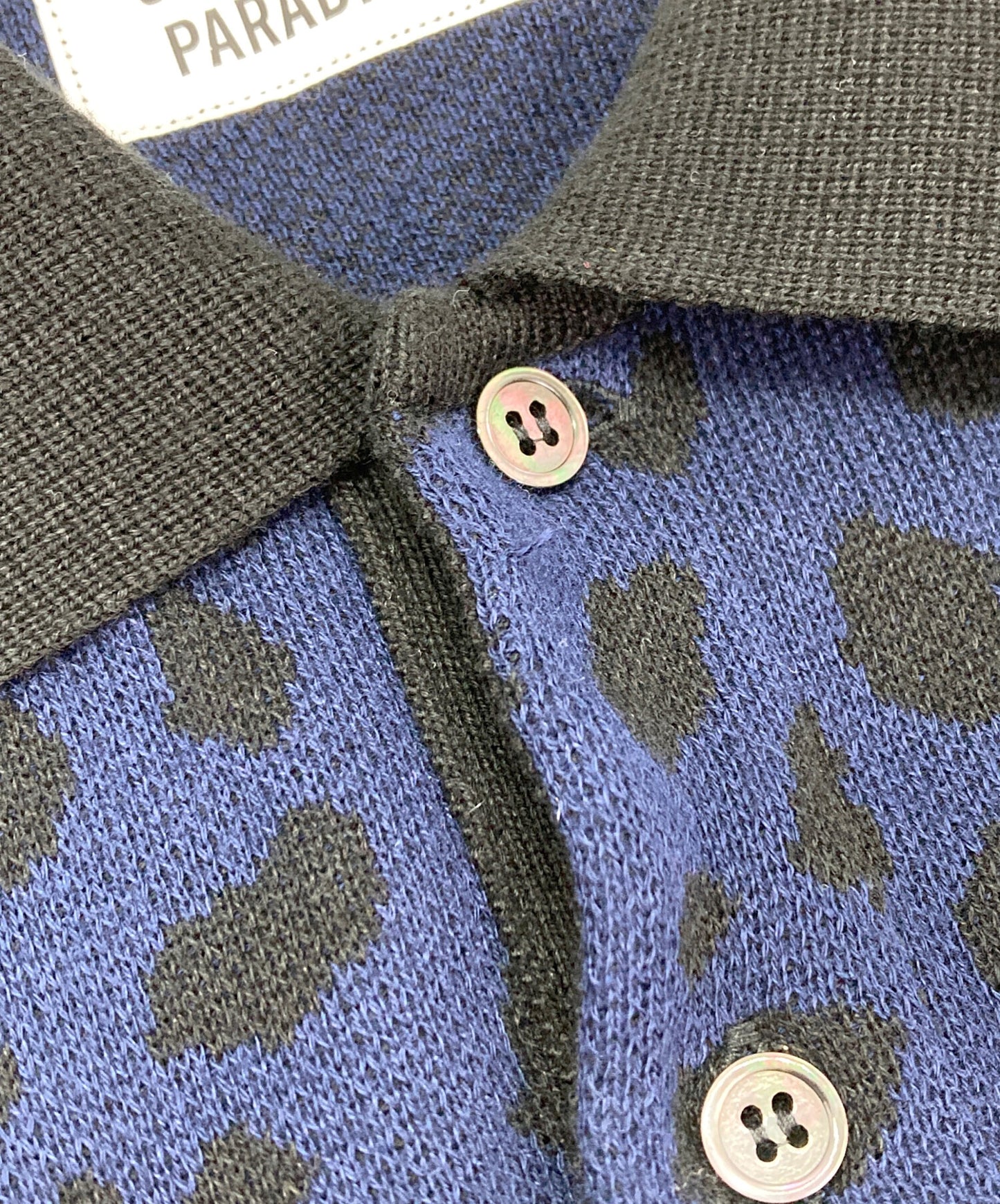 [Pre-owned] WACKO MARIA LEOPARD JACQUARD POLO SHIRT Polo Shirt Long Sleeve Shirt Shirt