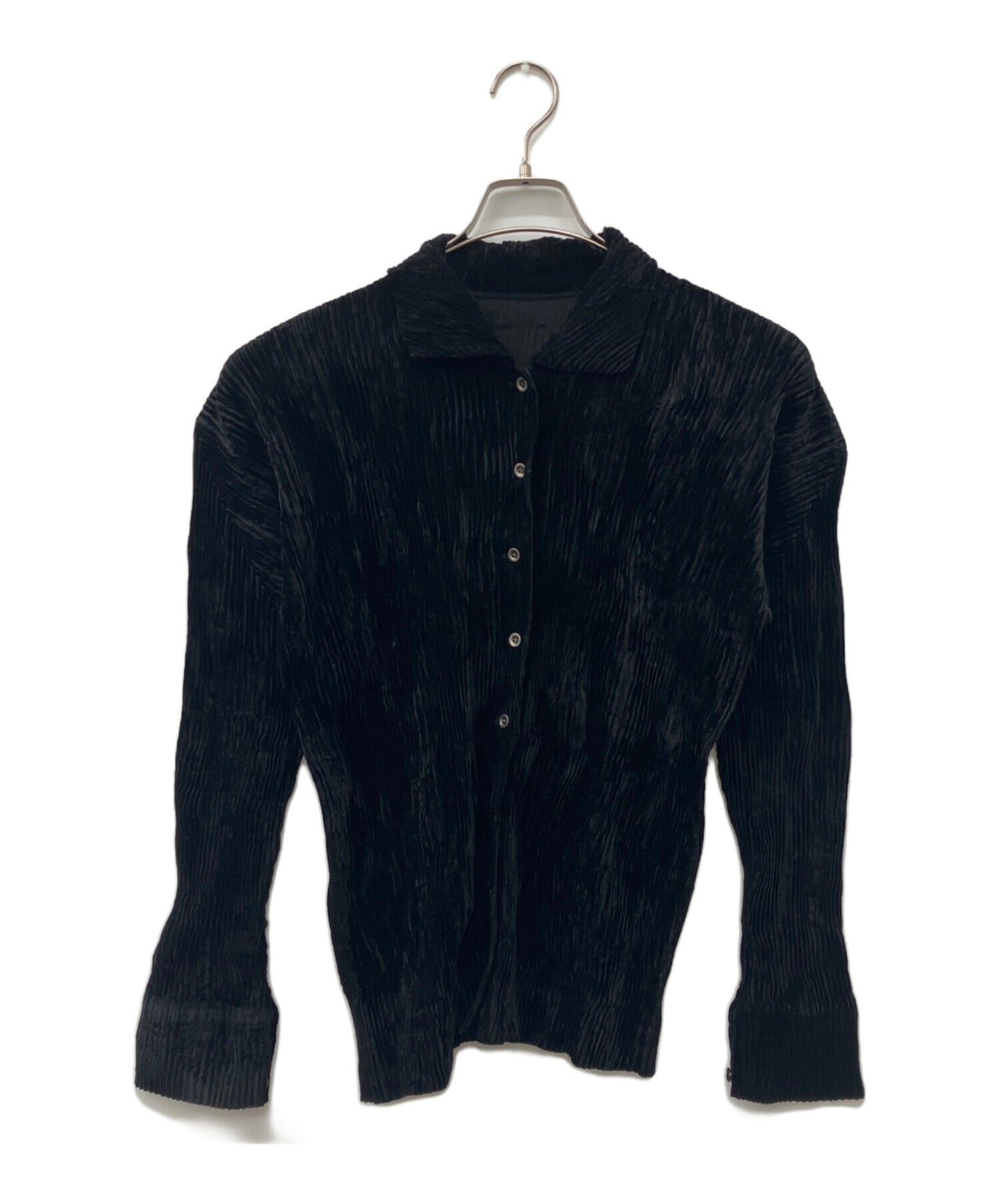 [Pre-owned] ISSEY MIYAKE velours pleated shirt IM53-FJ933