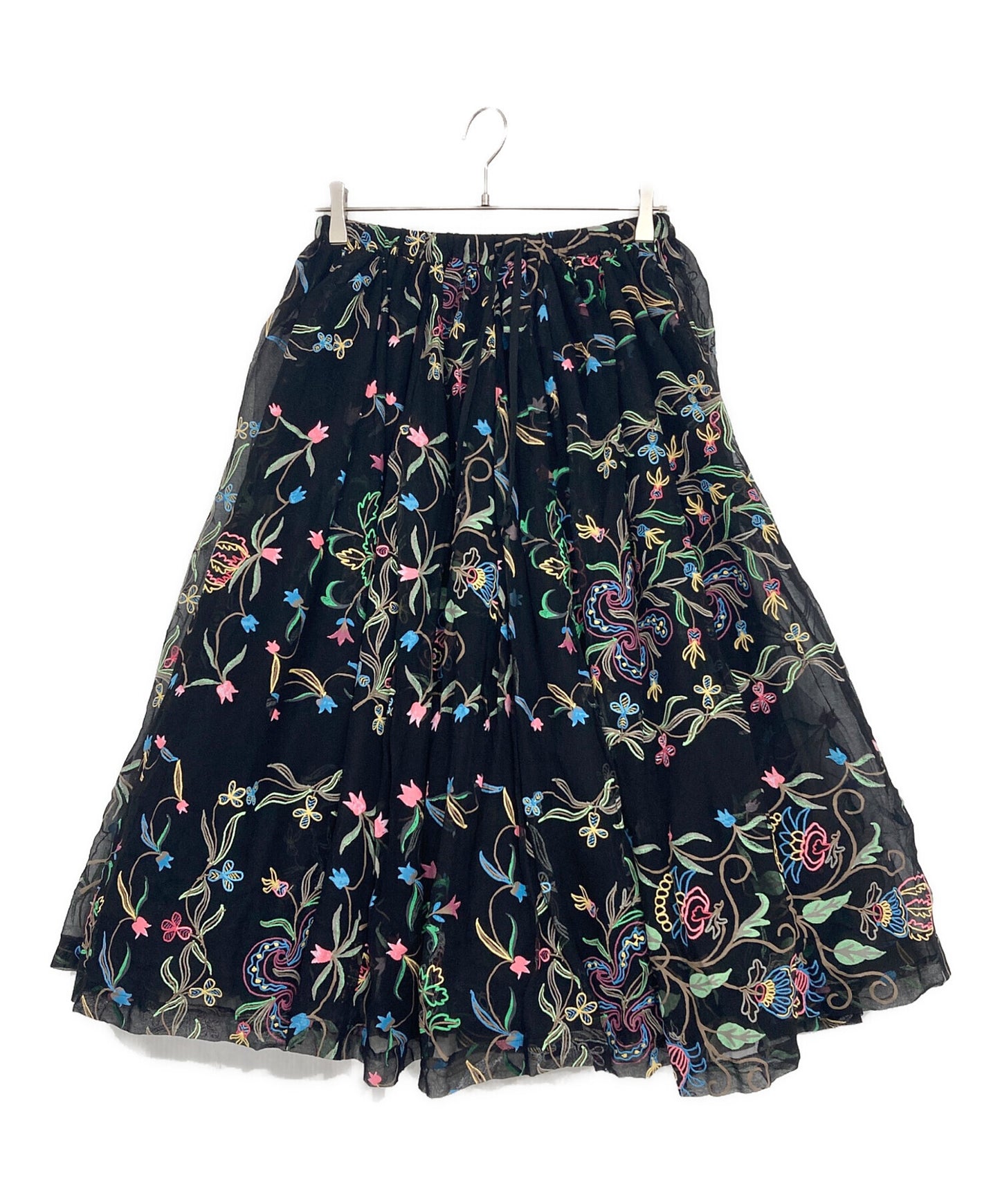 [Pre-owned] TAO COMME des GARCONS Flower Print Sheer Skirt TJ-S006/AD2022