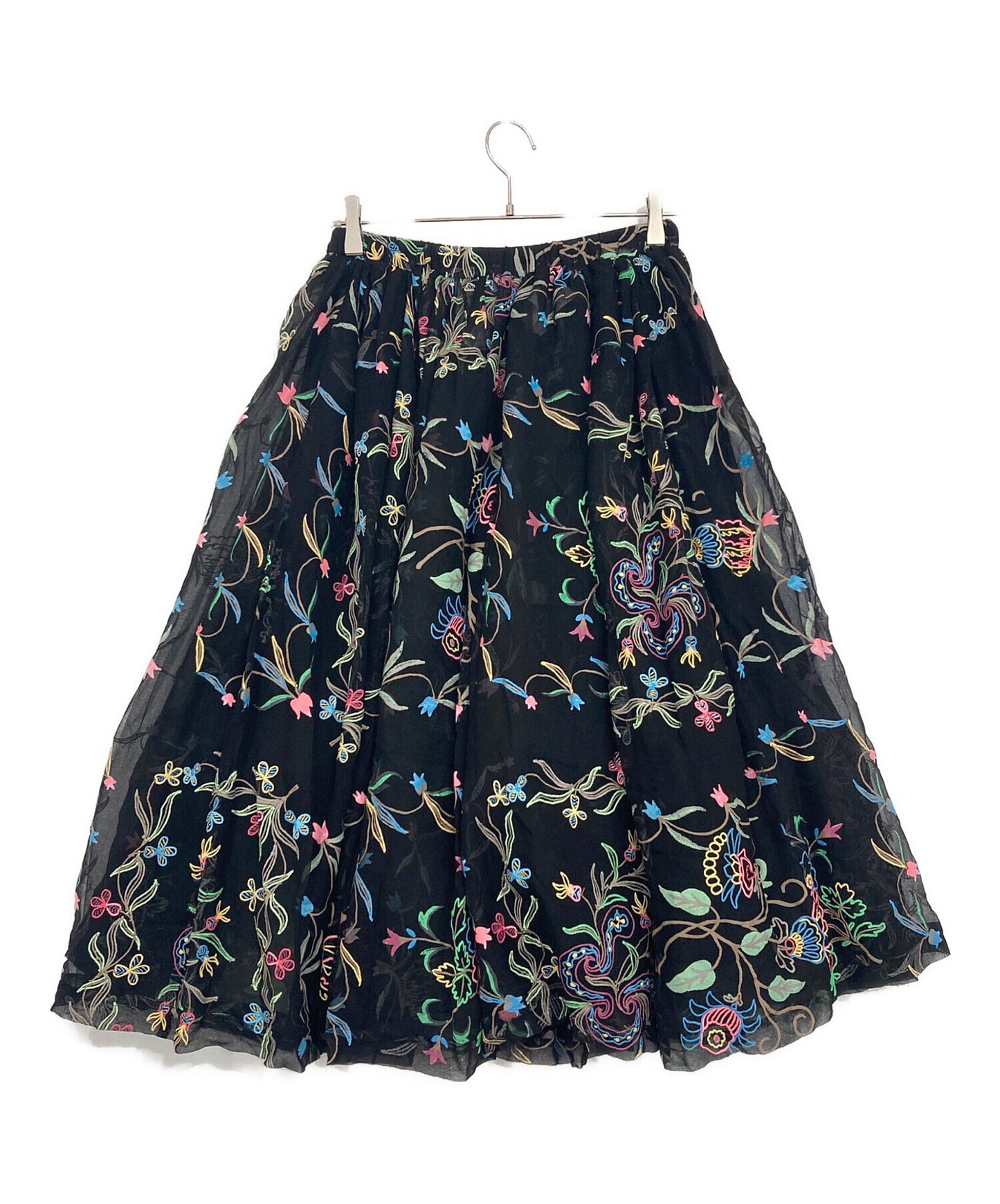 [Pre-owned] TAO COMME des GARCONS Flower Print Sheer Skirt TJ-S006/AD2022