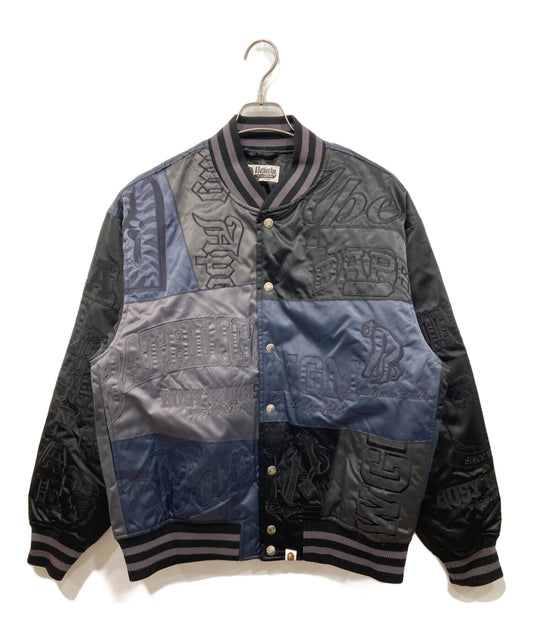 [Pre-owned] A BATHING APE PATCHWORK VARSITY JACKET 001hjk301302m