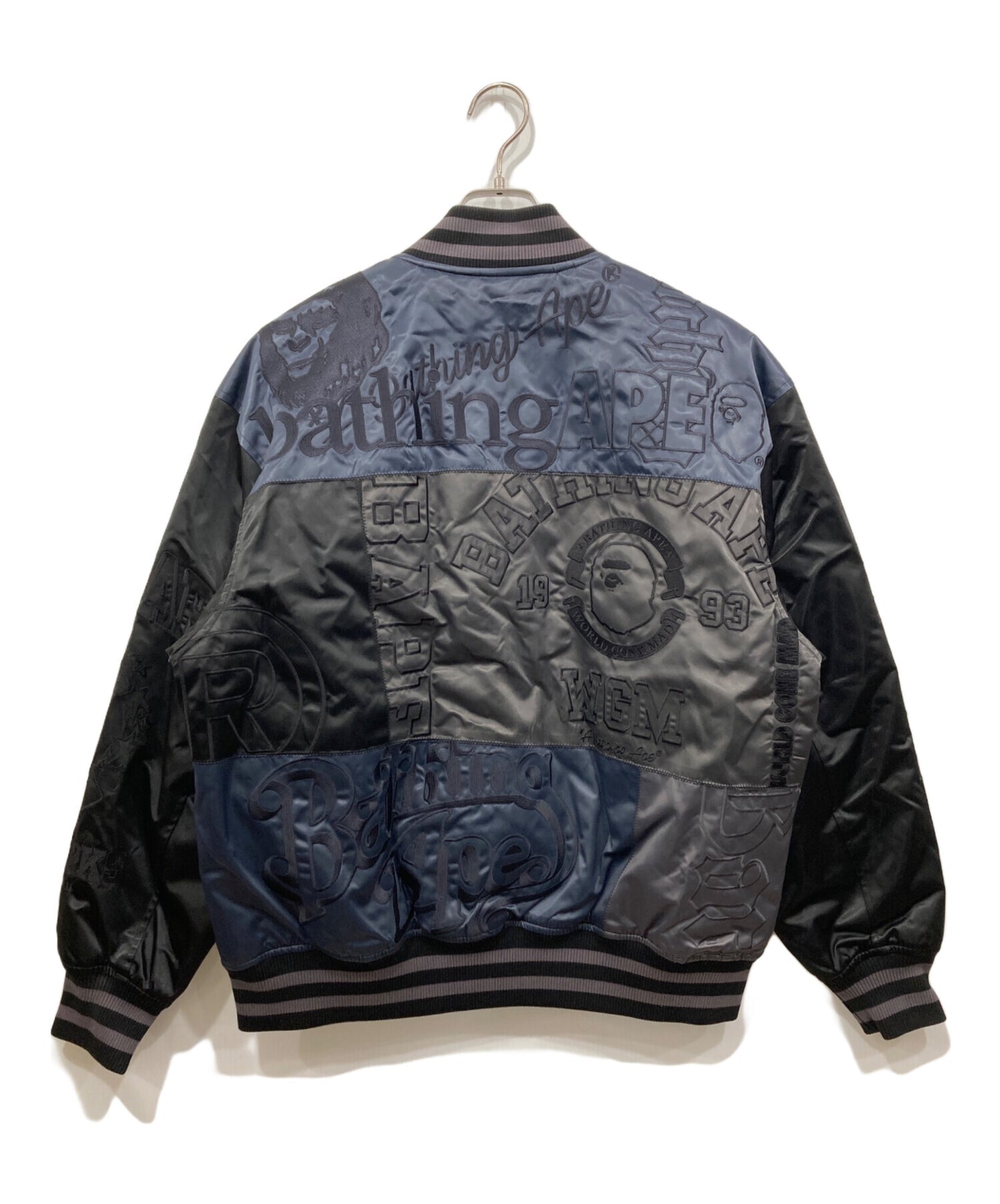 [Pre-owned] A BATHING APE PATCHWORK VARSITY JACKET 001hjk301302m