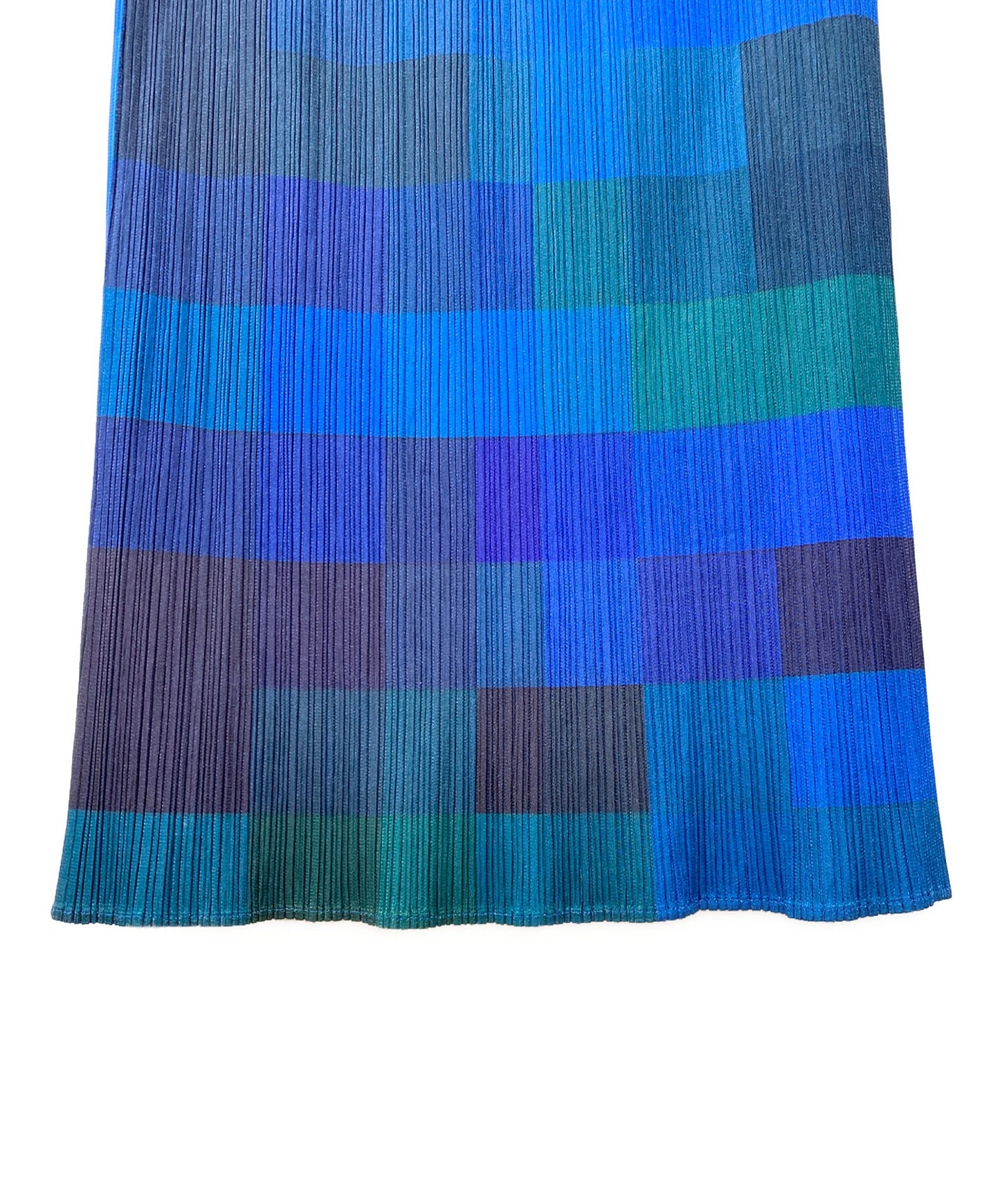 [Pre-owned] PLEATS PLEASE Colorful Gradation Mosaic/Pleated Skirt PP83-JG813