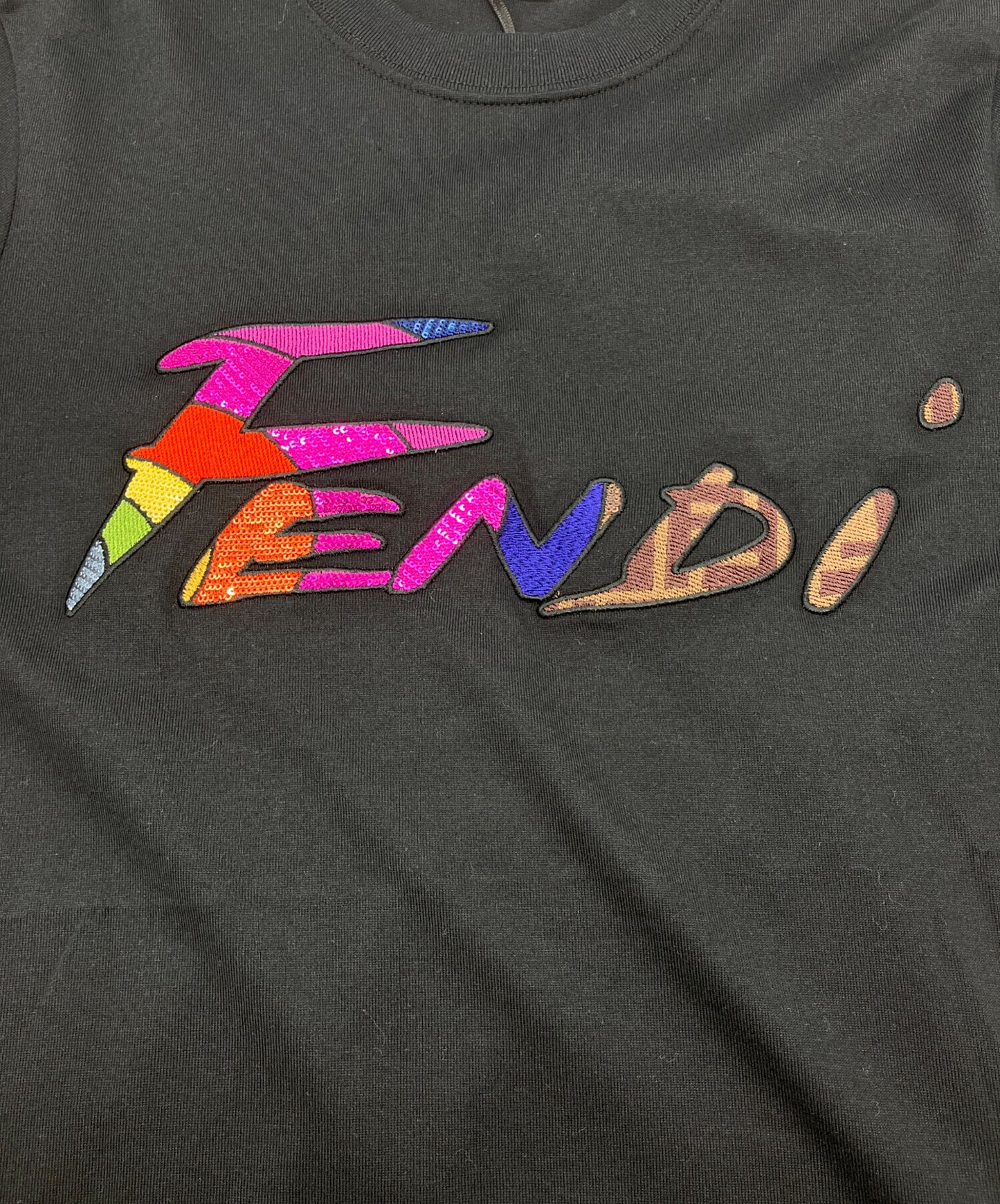 [Pre-owned] FENDI Logo-Embroidered T-Shirt FS7254 AJXG FS7254 AJXG