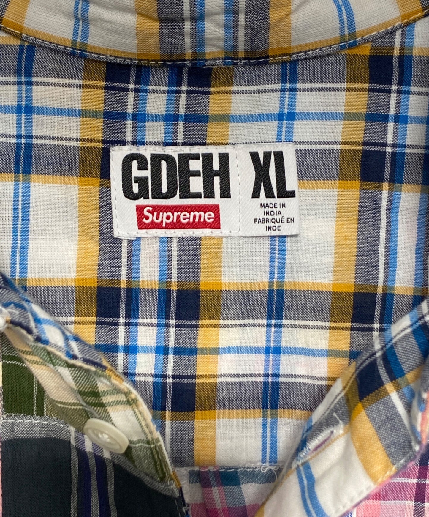 [Pre-owned] SUPREME Patchwork S/S Shirt