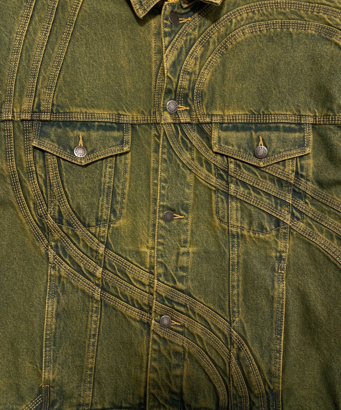 [Pre-owned] SUPREME S Logo Denim Trucker Jacket