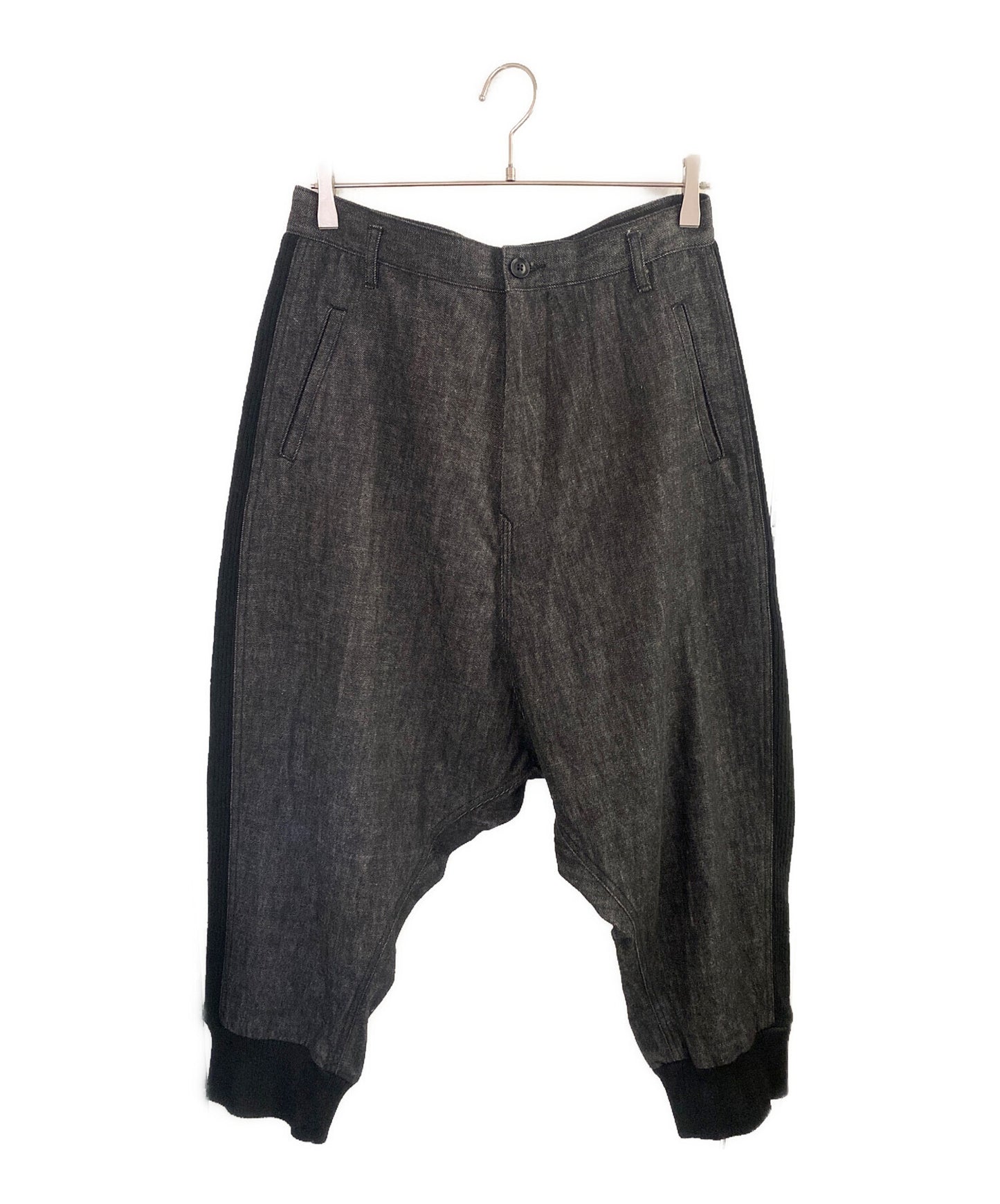 [Pre-owned] GROUND Y Denim Ribbed Pants GO-P16-815