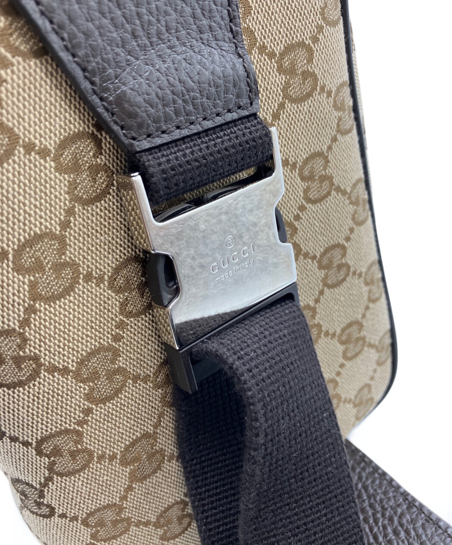 [Pre-owned] GUCCI GG Canvas Waist Bag 449174